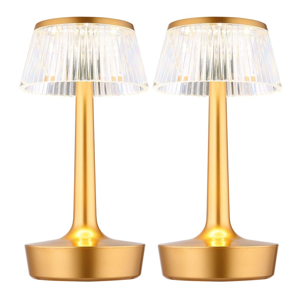 GLOBO LIGHTING LED Tischleuchte, LED-Leuchtmittel fest verbaut, Warmweiß, Neutralweiß, Tageslichtweiß, Tischlampe Nachttischlampe LED Schlafzimmerlampe Dimmbar 2x