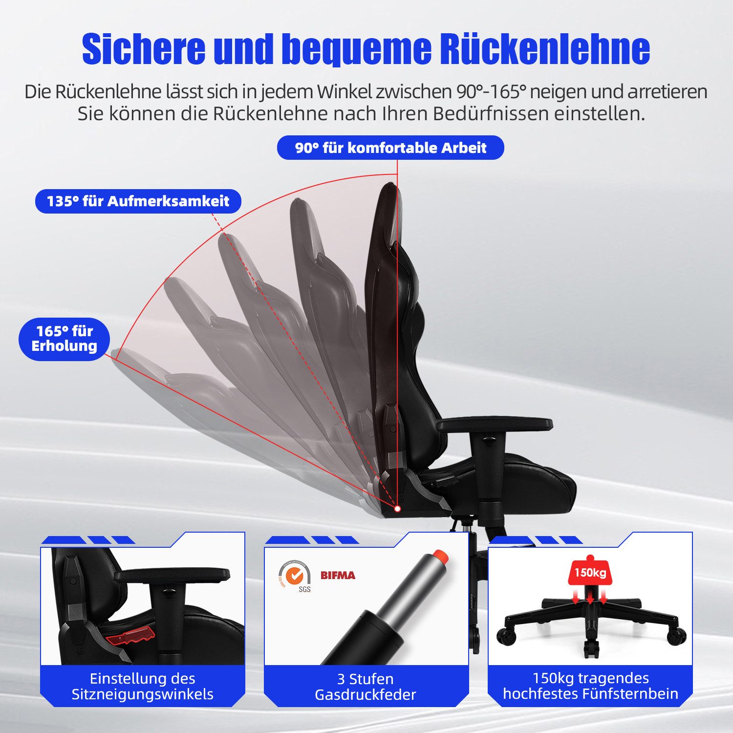 Homimaster Gaming-Stuhl Gaming Stuhl, Ergonomischer Bürostuhl,Gaming günstig online kaufen