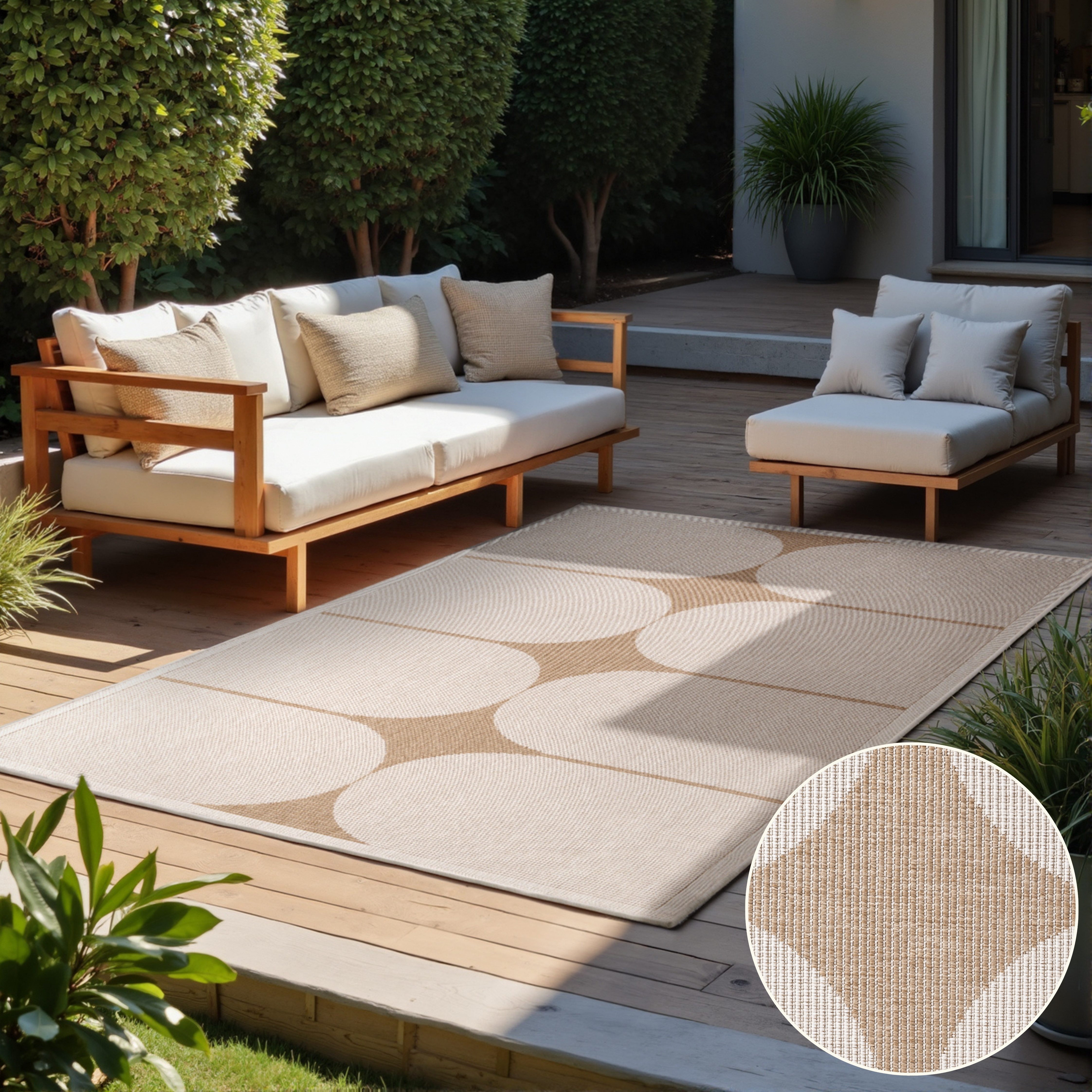 HANSE Home Outdoorteppich Bowen Wendeteppich, rechteckig, Höhe: 5 mm, Läufer, In und Outdoor, Flachgewebe, wetterfest, pflegeleicht, robust