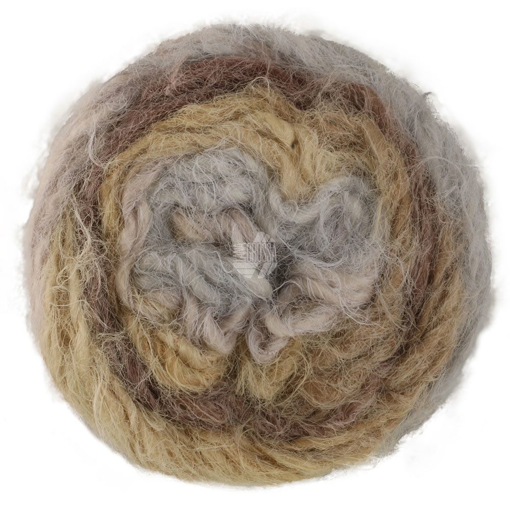 LANA GROSSA BASTA MISTA Häkelwolle, 100 m (Fake Fur Look mit attraktivem Franseneffekt), 50 g