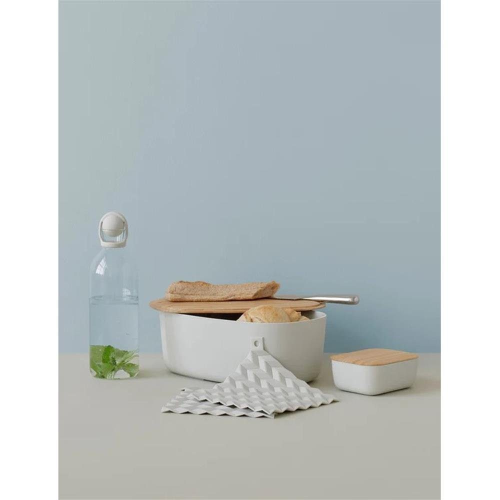 RIG-TIG Butterdose BOX-IT, Light Grey, aus Kunststoff, Bambusdeckel
