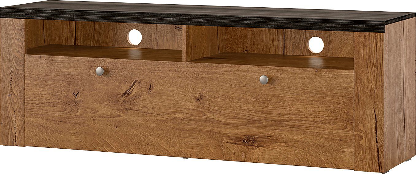 Home affaire Lowboard Larona, zeitloses TV Board mit 1 Klappe und 2 offenen günstig online kaufen