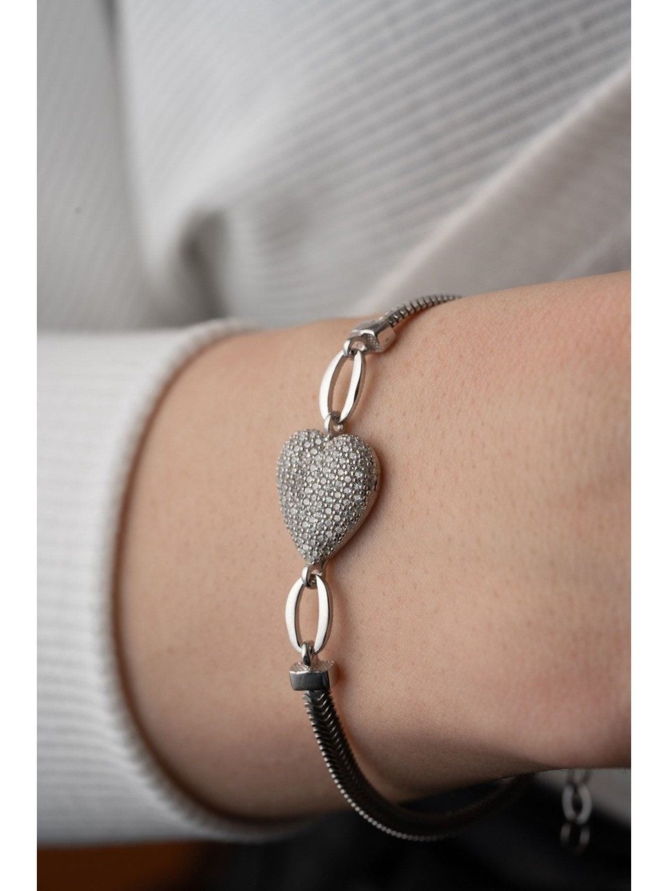 Nisan Ketten und Armband Set, 925 Sterling Silber Damen Armband – Herz-Desi günstig online kaufen