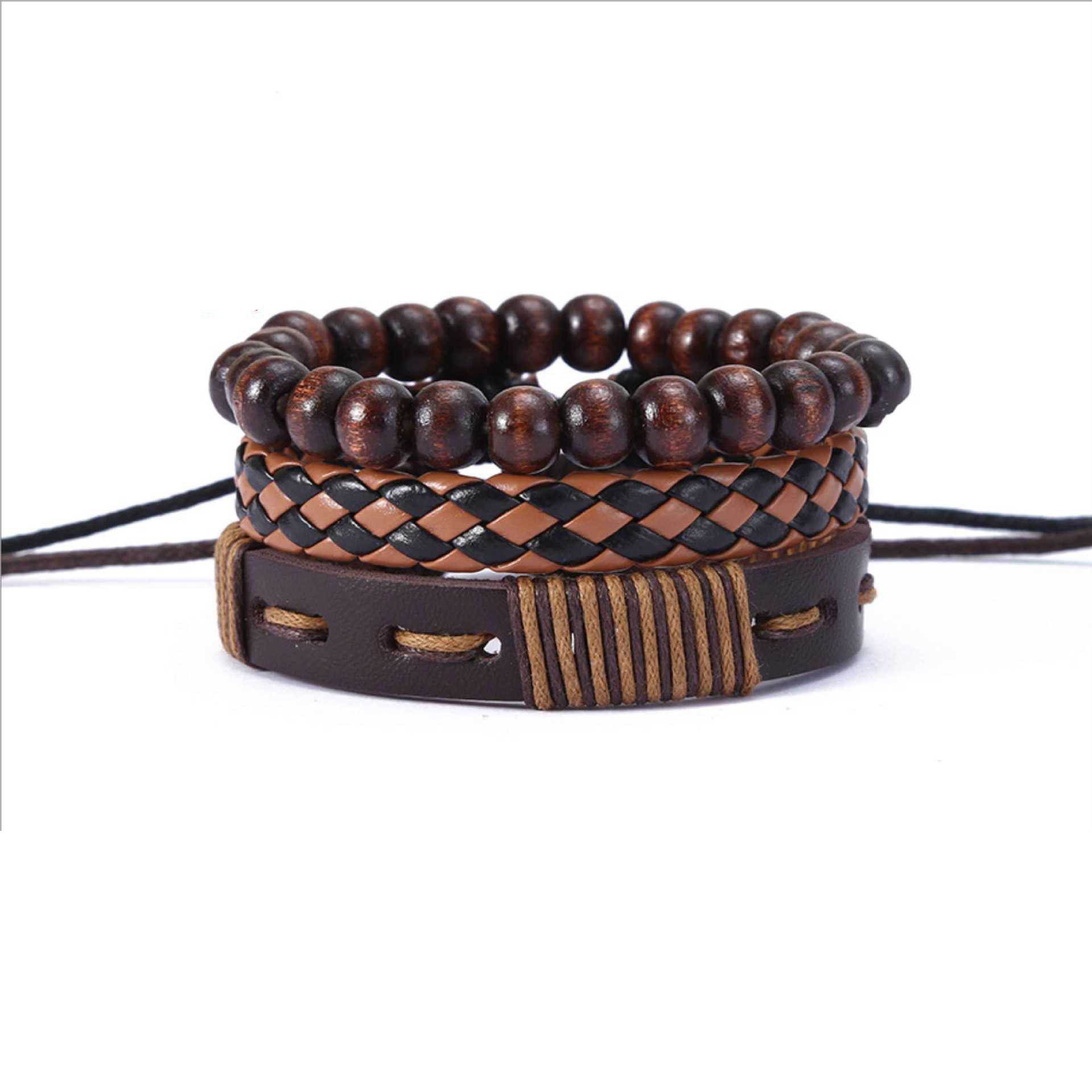 The Beauty House Armband Set Lederarmband 3er Set für Herren günstig online kaufen