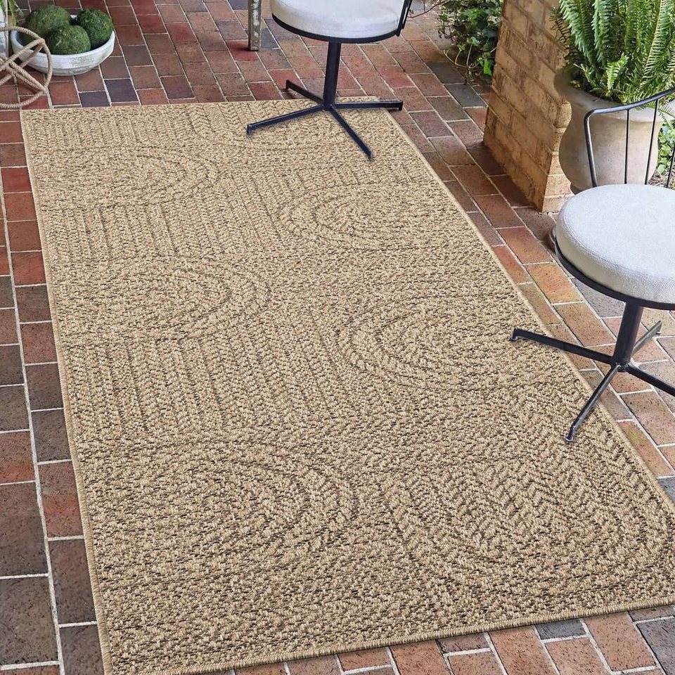 Outdoorteppich Outdoor Teppich in Sisal-Optik für Garten, Terrasse und  Balkon, Teppich-Traum, rechteckig, Höhe: 5 mm