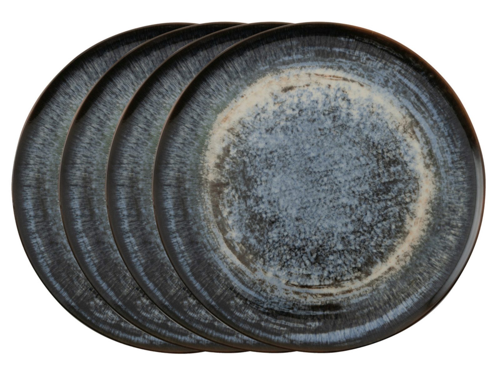 Rosenthal Teller-Set Arthur Krupp Stoneware Galaxy Neptune Pizzateller 32cm Set4, Steinzeug