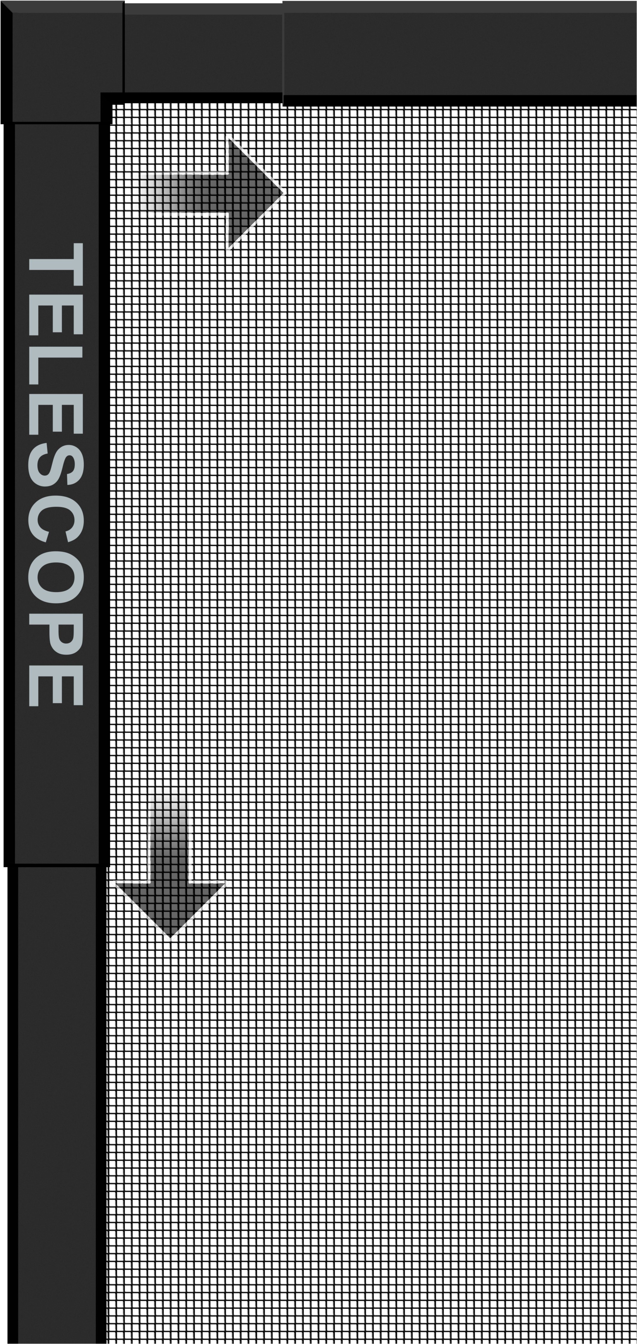 SCHELLENBERG Insektenschutz-Fensterrahmen Telescope, ausziehbarer Insektenschutz-Rahmen, (Set, 1-St), für Fenster bis max. 100 x 120 cm und 140 x 150 cm, anthrazit und weiß