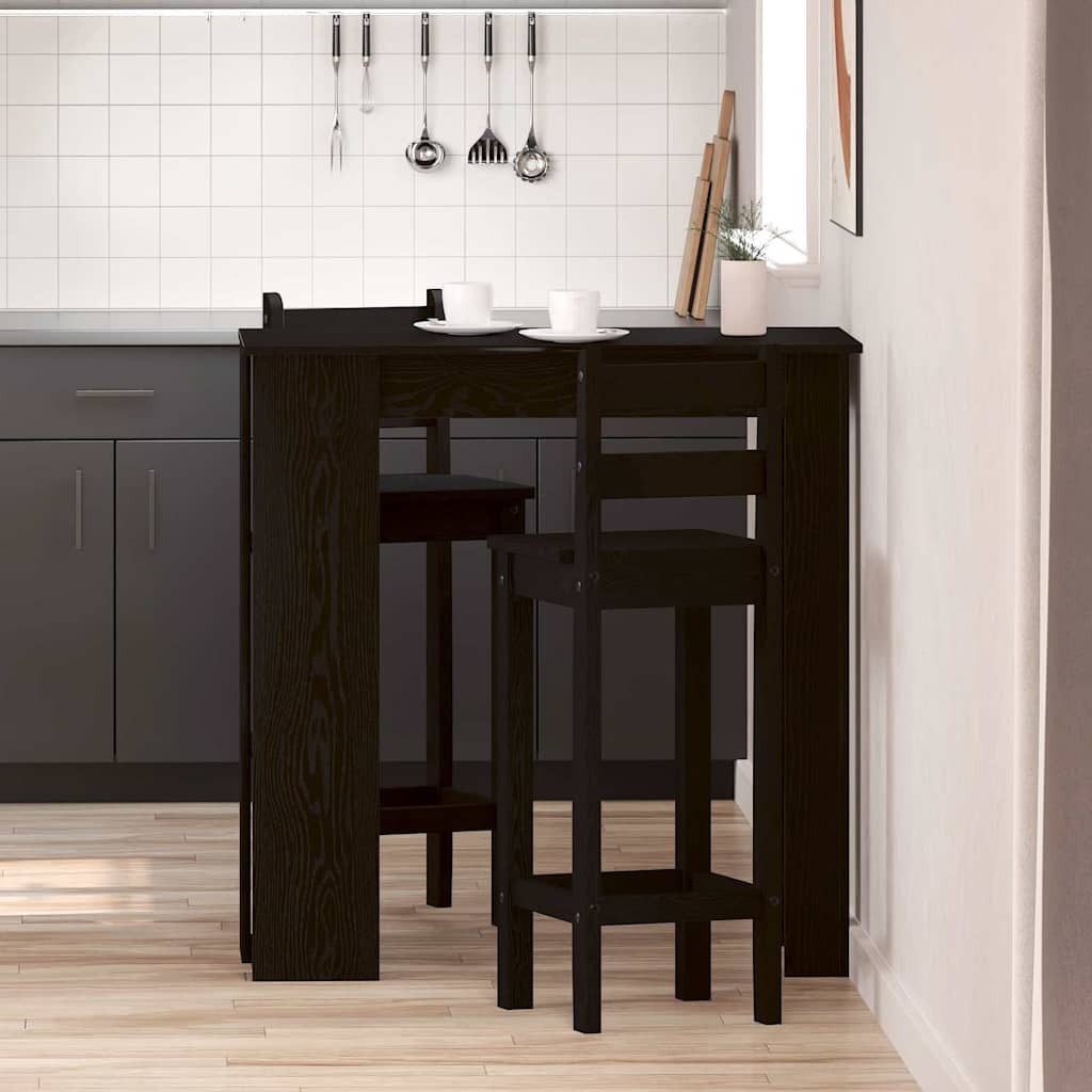 vidaXL Esstisch Bartisch 102 x 50 x 103,5 cm Holzwerkstoff Schwarz Eichen-Optik (1-St)