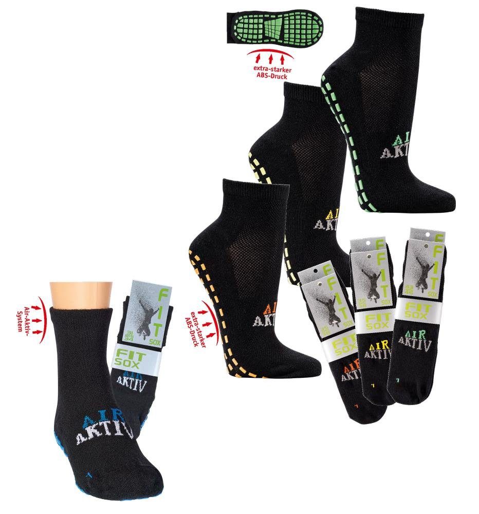 Wowerat Sportsocken Sneakersocken mit ABS Socken Fit Sox Jump Socks Anti Rutsch (2 Paar)