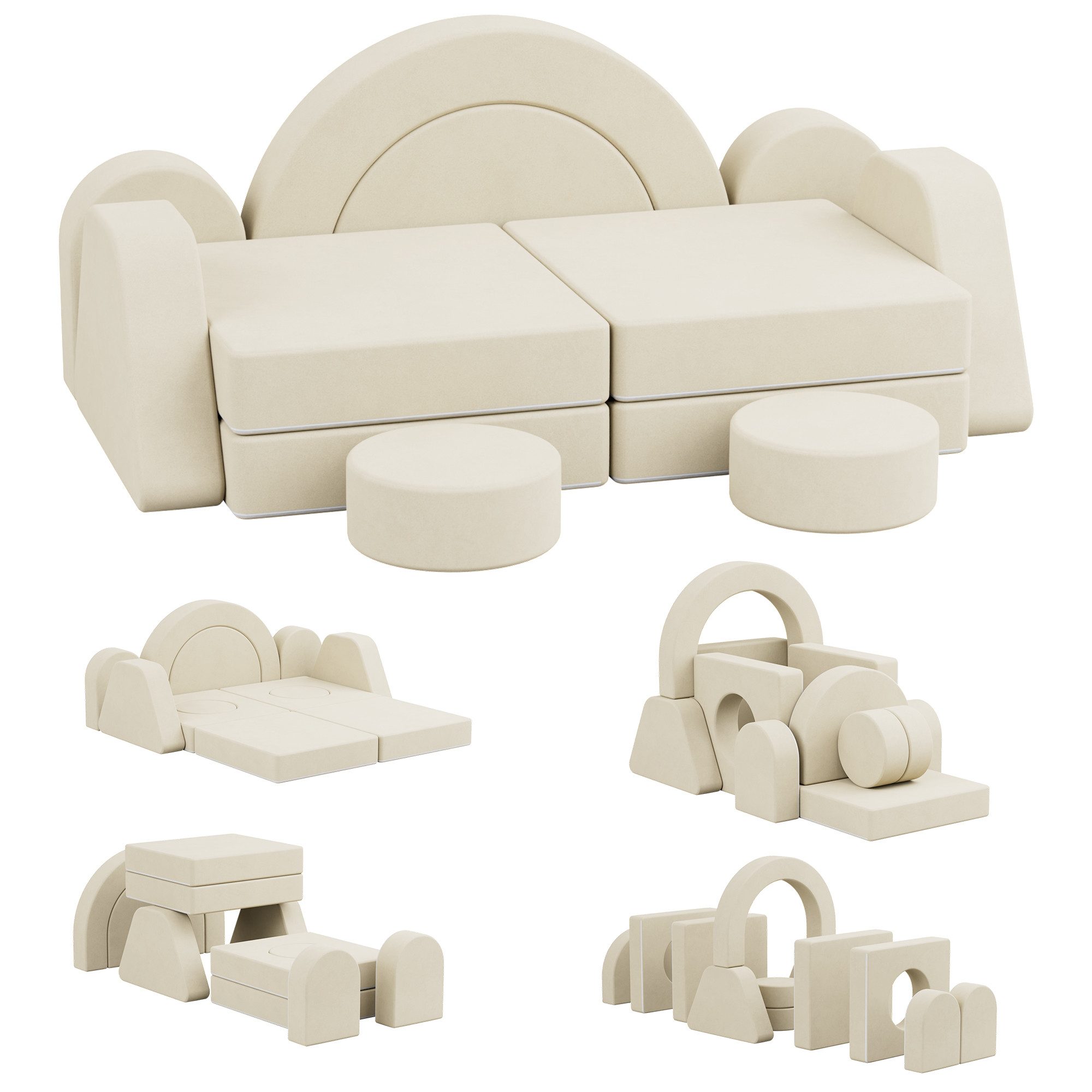 radelldar Kindersofa Modulare Spielsofa, 12 Teile, günstig online kaufen