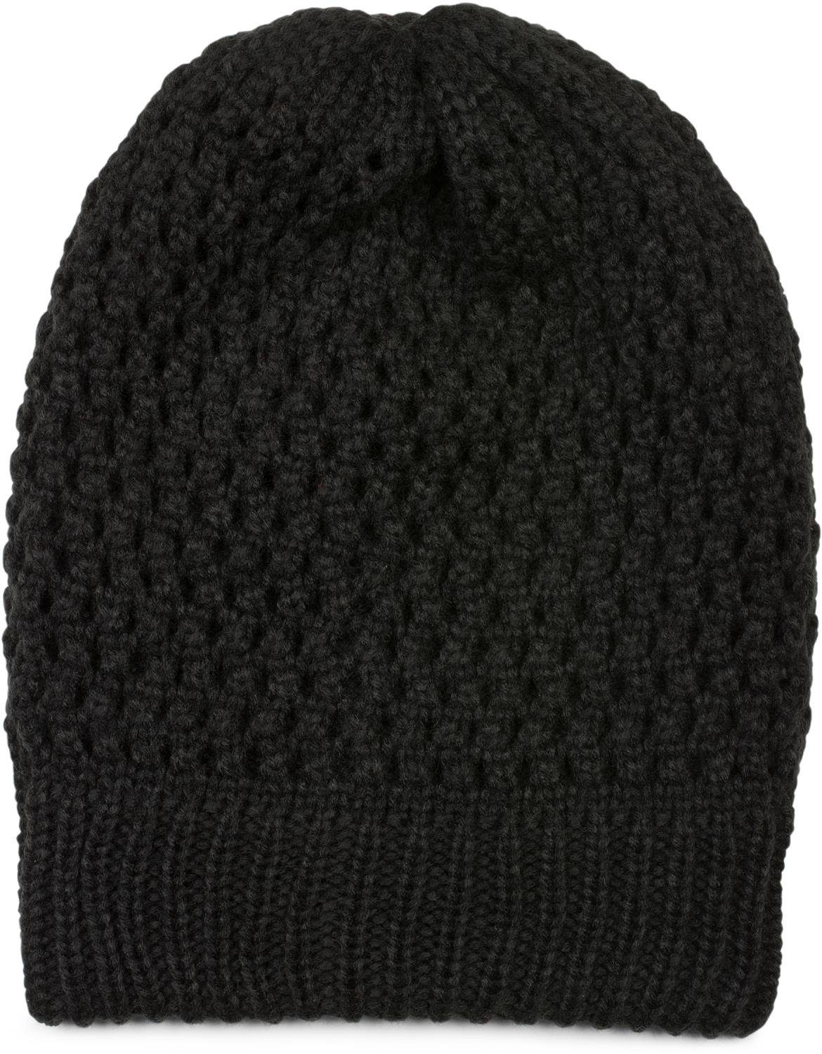 styleBREAKER Strickmütze Strick Beanie Mütze mit Loch Muster (1-St) günstig online kaufen