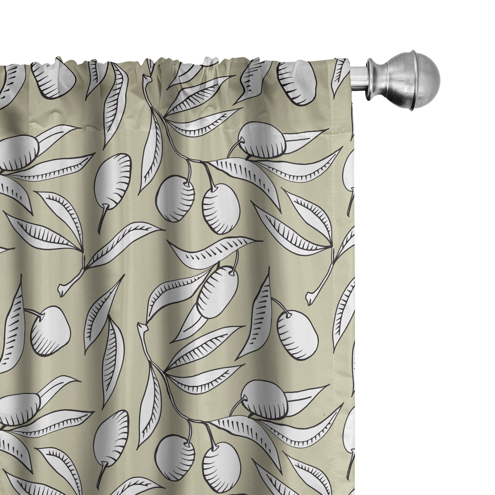 Abakuhaus Gardine Vorhang für Wohnzimmer Schlafzimmer Dekor, Microfaser, Natur Olive Tree Branches Entwurf