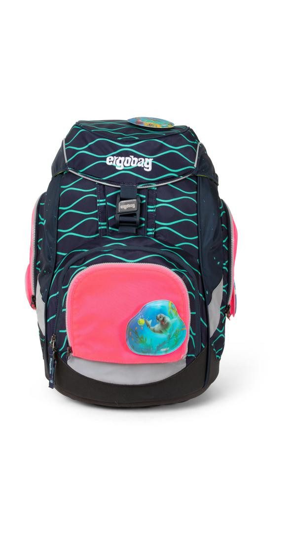 ergobag Schulranzen Fluo Zip Set (3-tlg), reflektierend