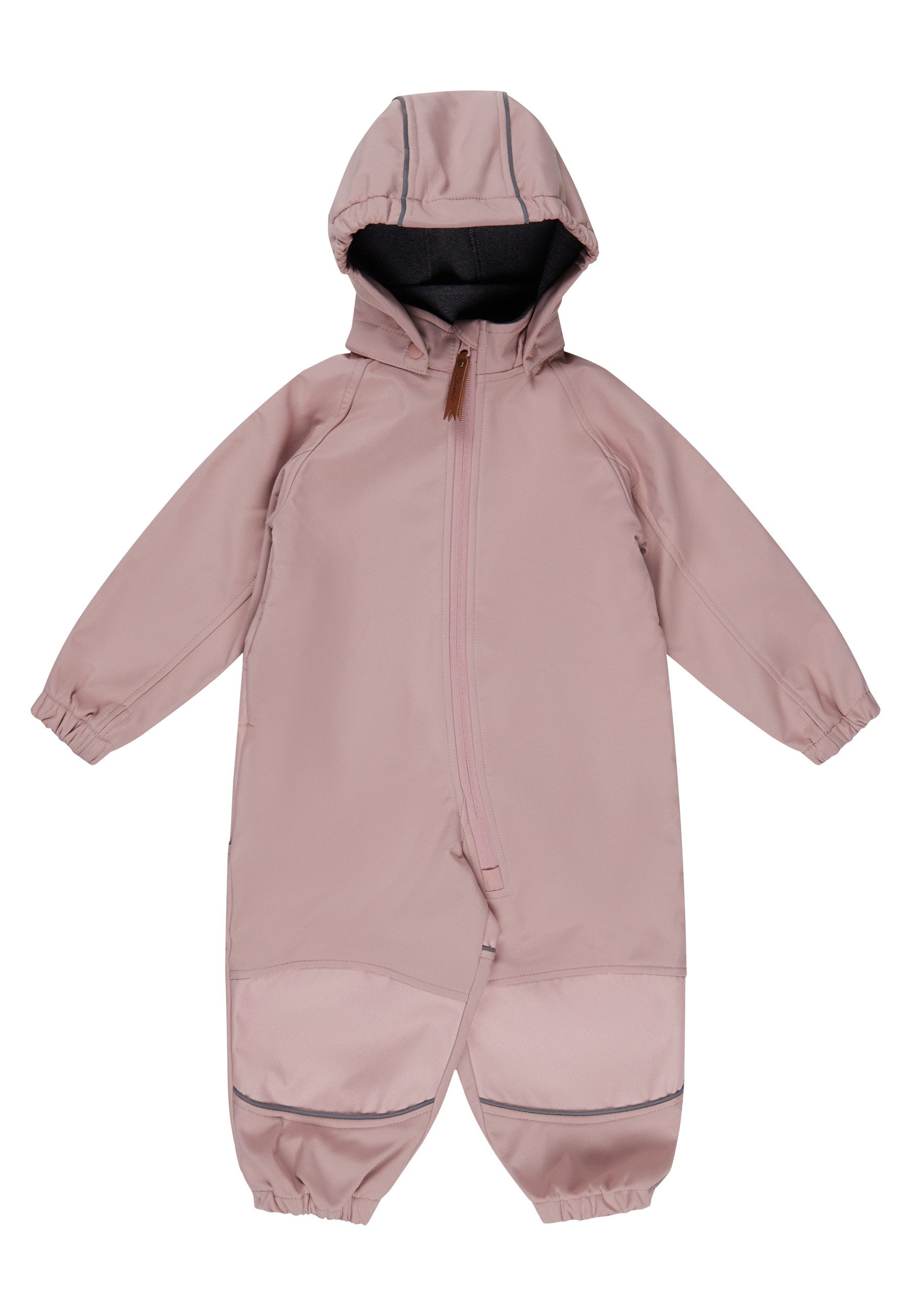 Sterntaler® Strampler Overall Softshell (1-tlg., abnehmbare Kapuze, reflektierende Details)
