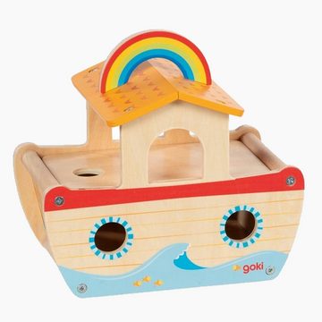 goki Kinderspielboot Meine kleine Arche Noah (20-tlg), aus hochwertigem Holz