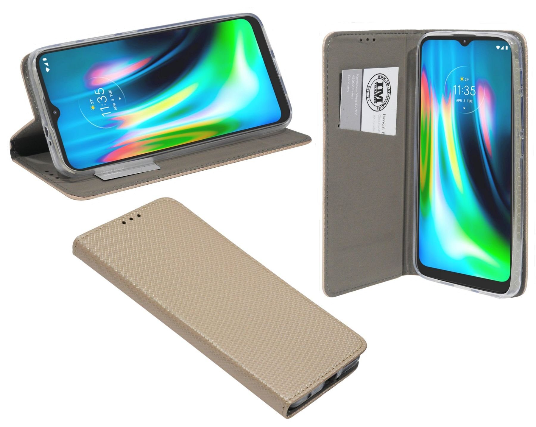 Handyhülle Elegante Buch-Tasche Hülle Smart Magnet