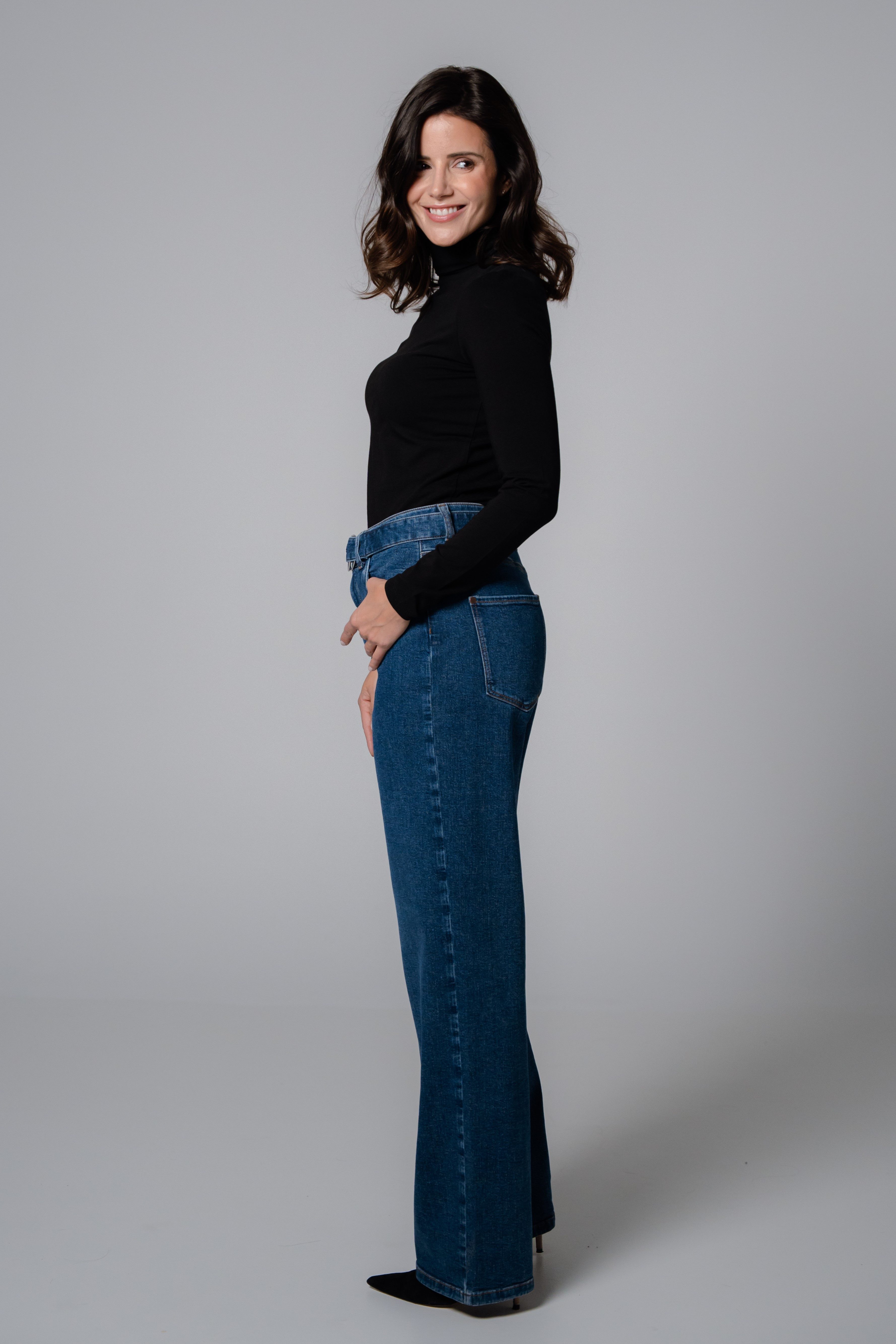 Feuervogl Weite Jeans fv-Flor:ence Wide Leg, High Waist, Medium Blue 5-Pock günstig online kaufen