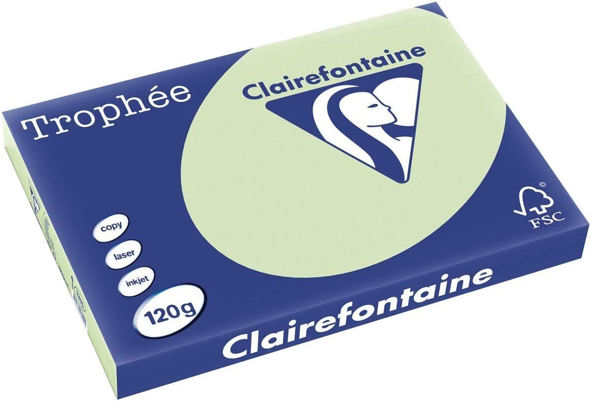 Grün Kopierpapier 250 und Clairefontaine DIN-A3 Drucker- Trophée 120g/m² CLAIREFONTAINE Blatt -