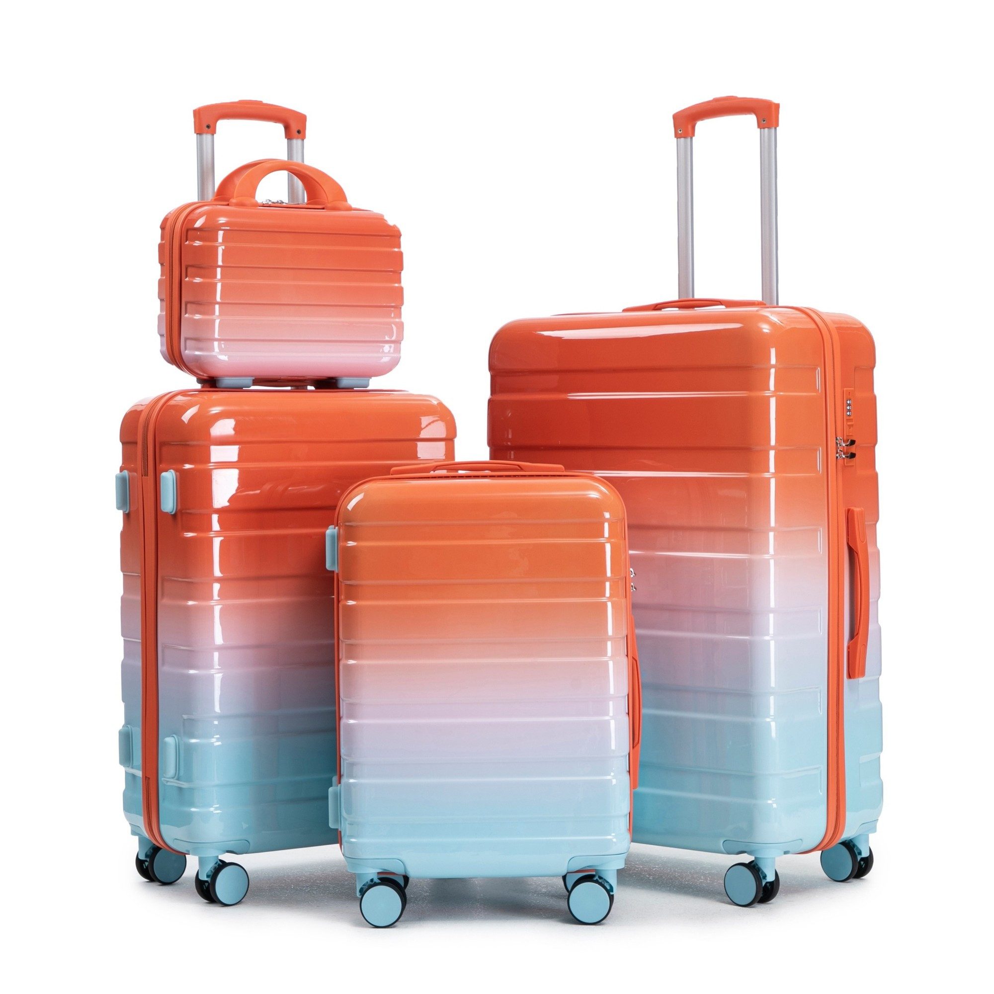 LVHOM Hartschalen-Trolley Handgepäck-Trolley & Koffer Set, 14"/20"/24"/28", günstig online kaufen
