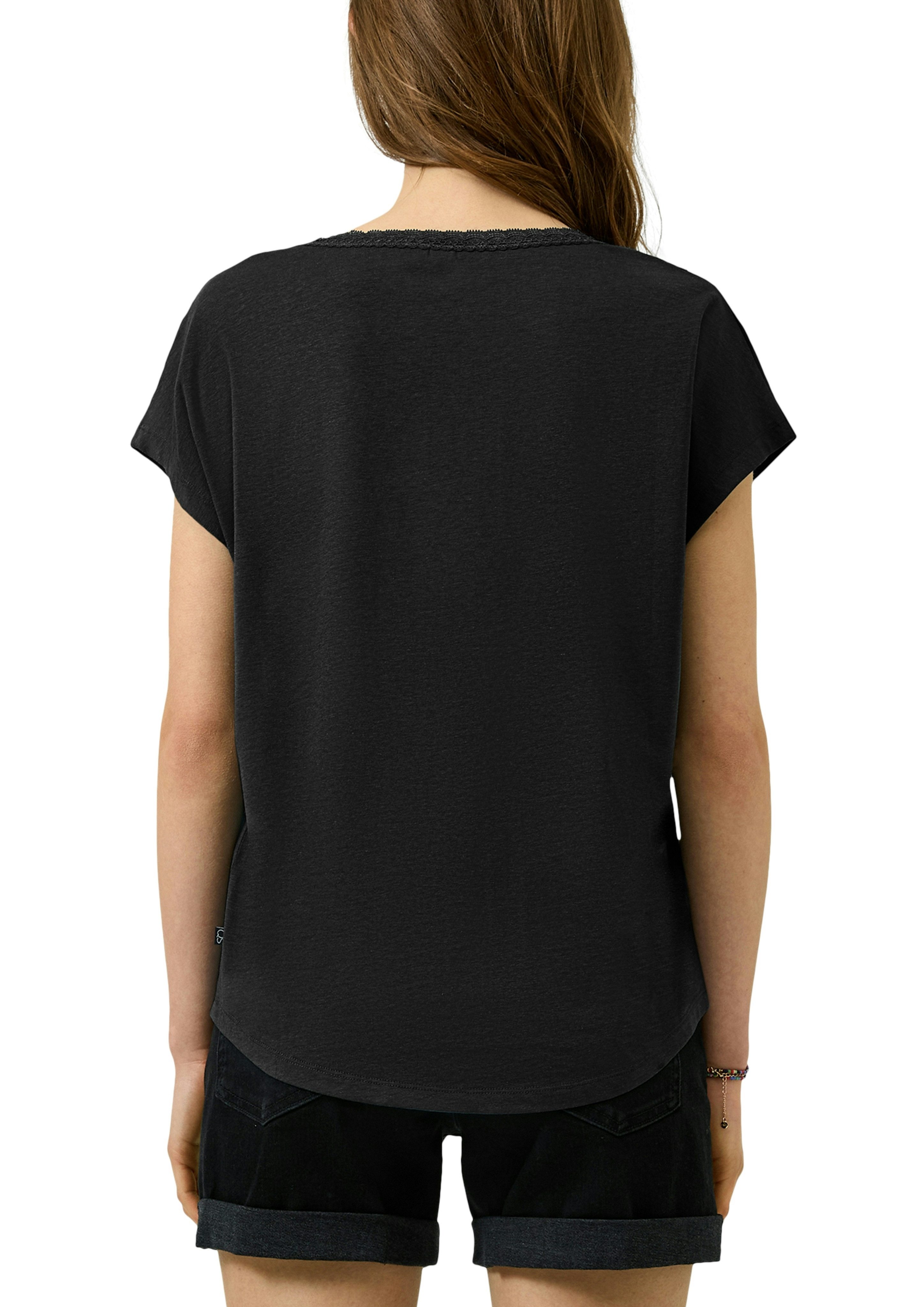 QS Kurzarmshirt mit V-Ausschnitt und Spitze – Bild 2 von 4