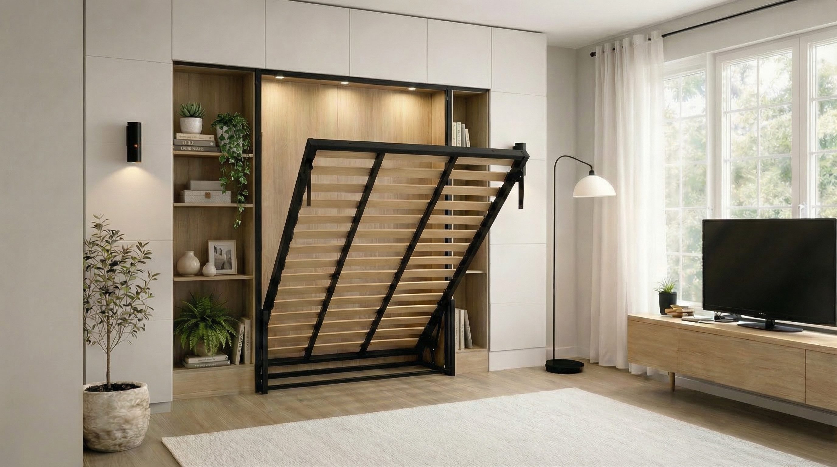 WallBedKing Schrankbett Morphy Klassisches Klappbett - modulares Multifunktion