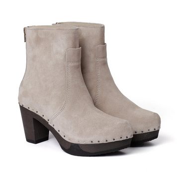 Softclox FRANKA Kaschmir taupe (dunkel), Winter, Holz, Clogs, Damen, bequem Stiefelette