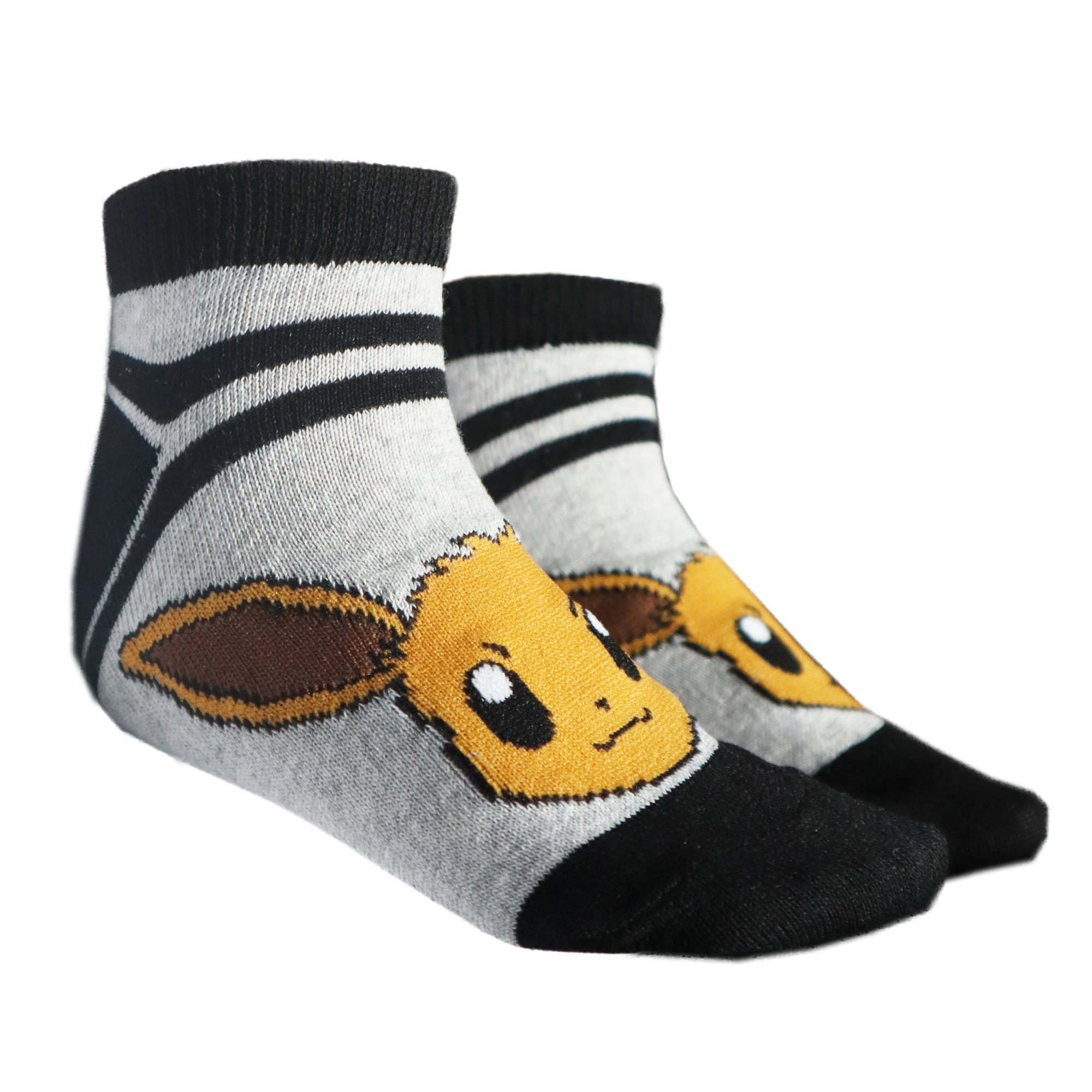 3er Kinder Shiggy Jungen Gr. 23 bis POKÉMON kurze Evoli Socken 34 Pikachu Pokemon Kurzsocken Pack