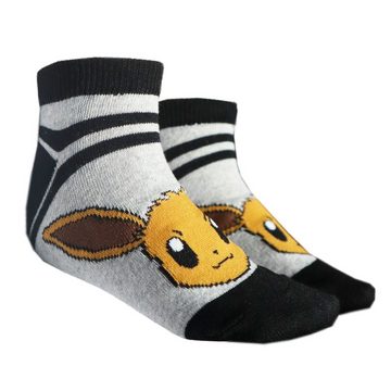 POKÉMON Kurzsocken Pokemon Pikachu Evoli Shiggy Kinder Jungen kurze Socken 3er Pack Gr. 23 bis 34