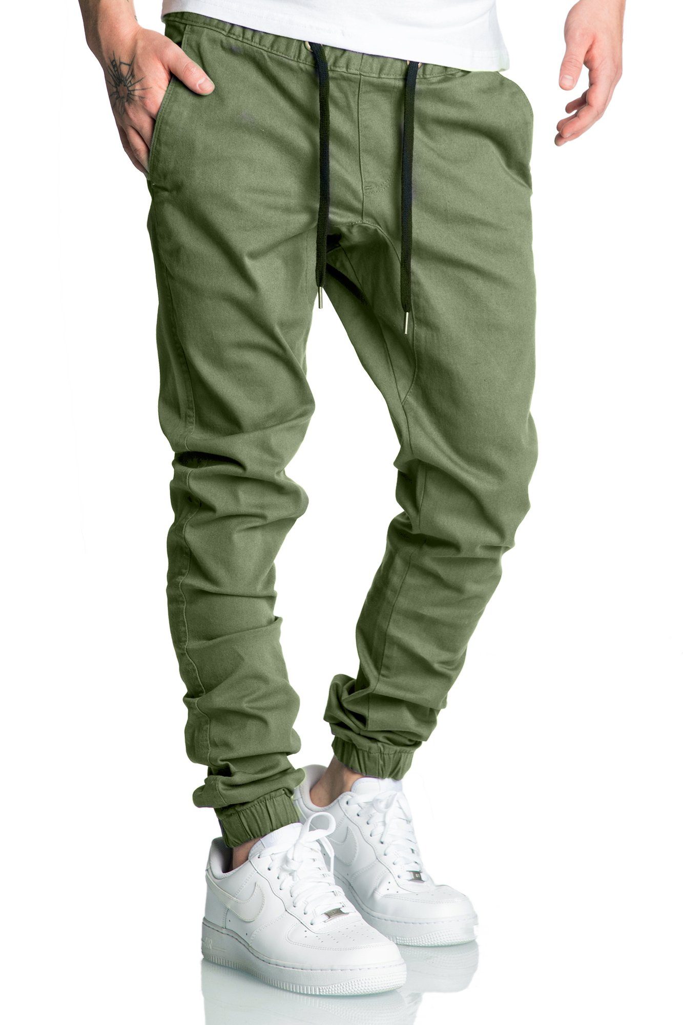 REPUBLIX Chinohose RICK Herren Basic Jogger Hose Chino mit Kontrast