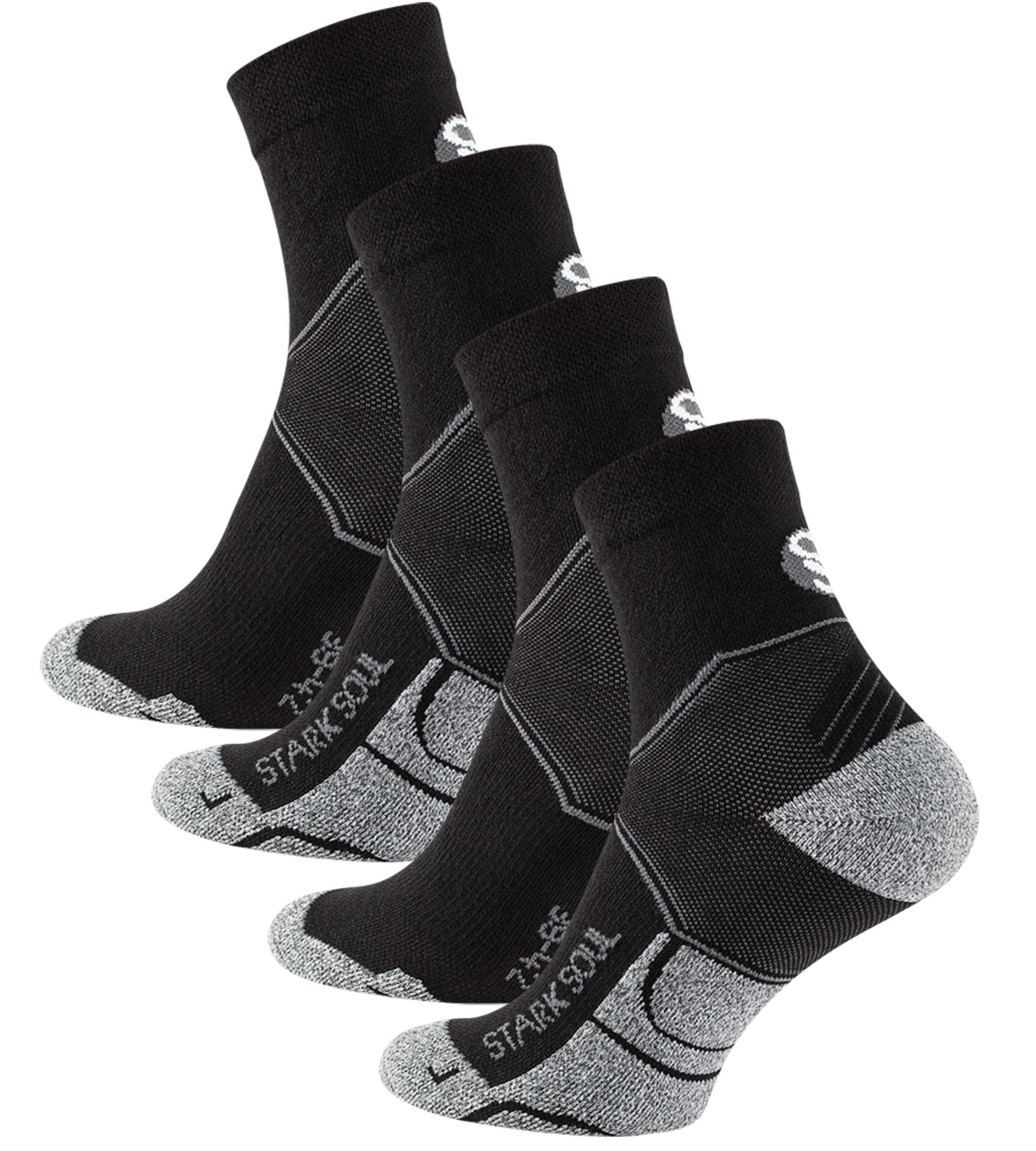 Stark Soul® Laufsocken Quarter Sport Socken, Performance - 2 Paar Laufsocken (2 Paar) Gepolsterte Sohle