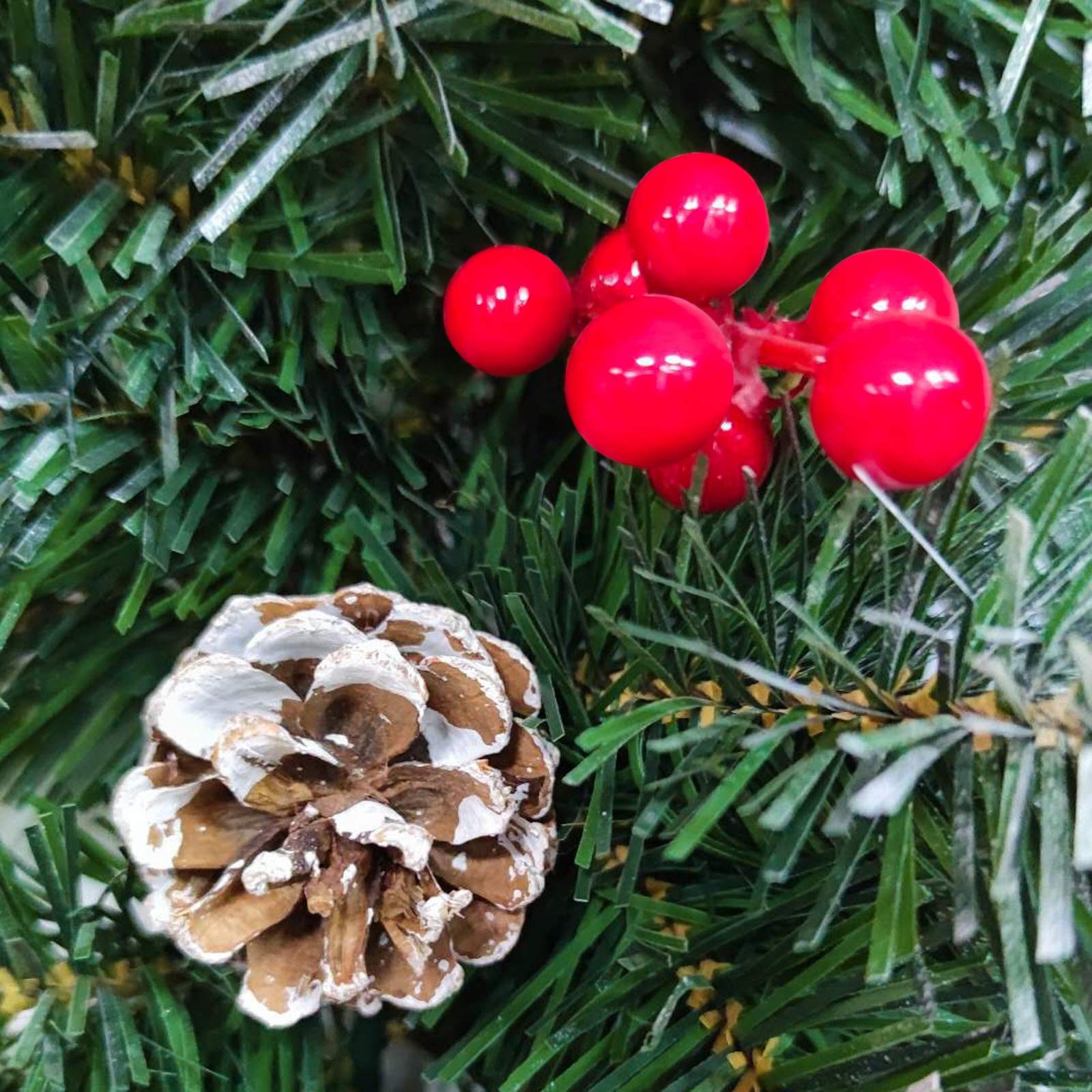 Kunstgirlande Weihnachtsgirlande 2.7 m,Tannengirlande mit Beere,Weihnachten Deko, lindahandel, Höhe 270 cm – Bild 2 von 4