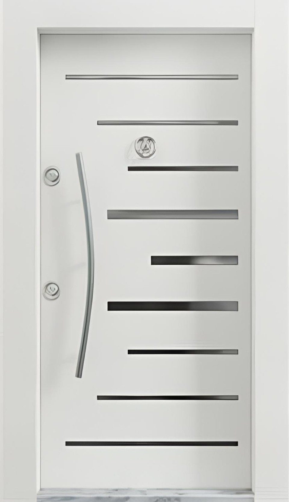 Xlmoebel Haustür Robuste weiße Eingangstür Edle Sicherheitstüren Hoteltür, Made in Europa