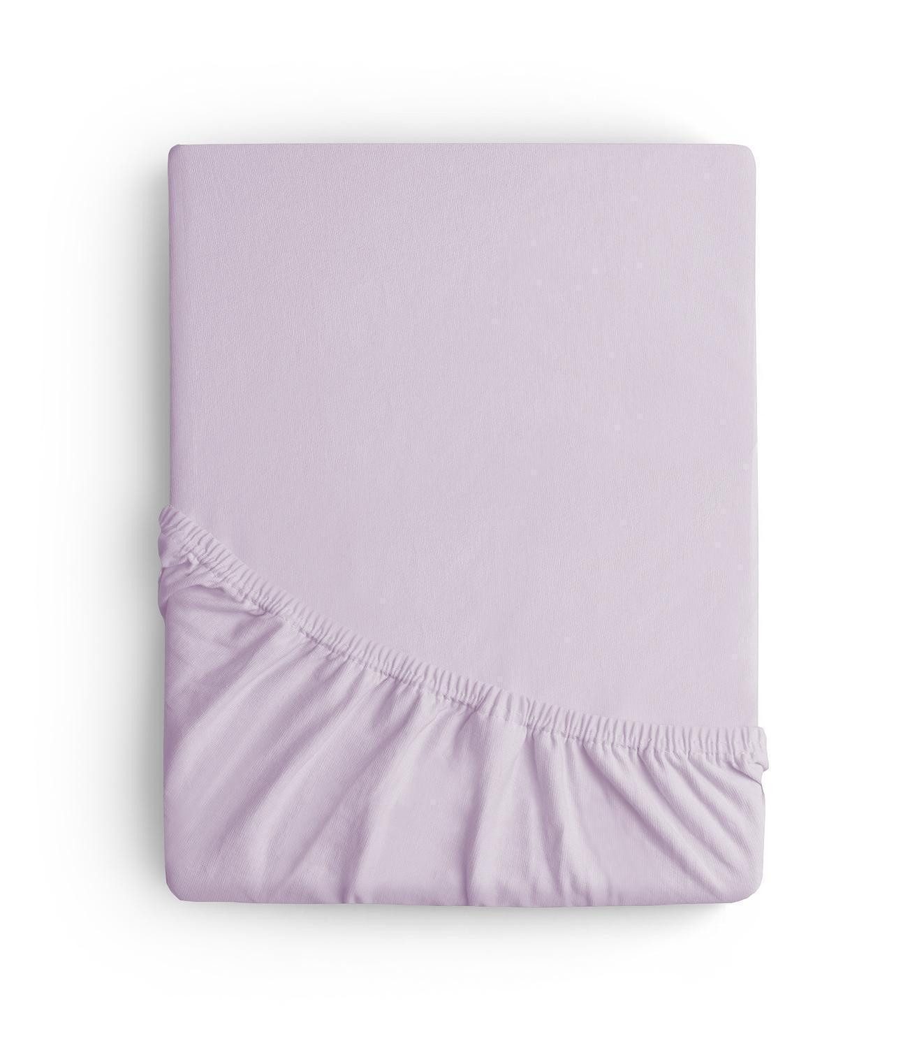 Spannbettlaken Jersey, 90 x 200 cm, Rosa, Unifarben, 140 g/m, Jersey, Gummizug: rundum, (1 Stück), mit Rundumgummizug