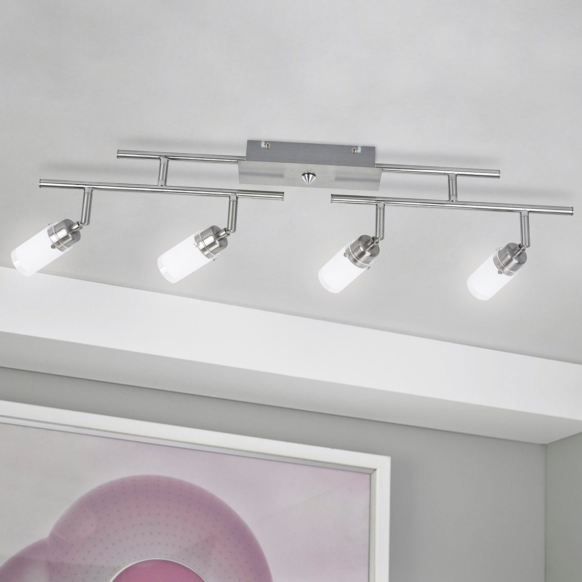 MeLiTec LED Deckenleuchte D83, Design, LED, Deckenstrahler, Deckenlampe, Lampe Decken, Beleuchtung, warmweiß, Wohnzimmer