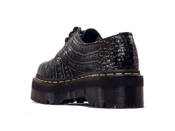 DR. MARTENS 1461 Quad Croc Gunmetal Wild Croc Emboss Bootsschuh