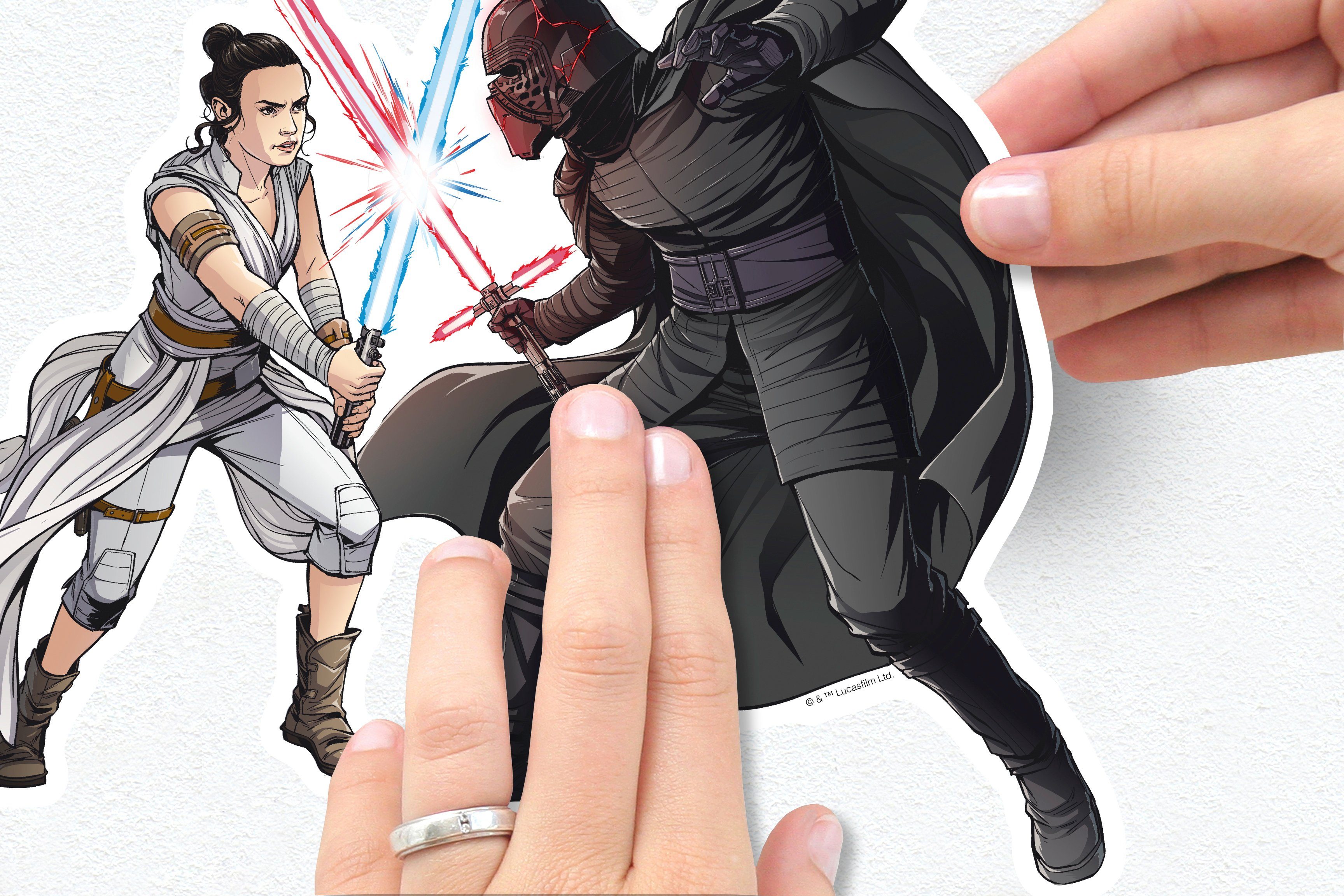 Komar Wandtattoo Star Wars Heroes Villains - Größe 50 x 70 cm (12 St), selbstklebend, Wandsticker, Kinderzimmer
