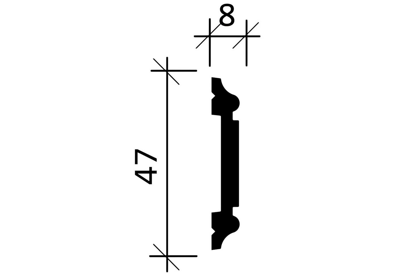 Thumbnail - Profhome Zierleiste 1 MUSTERSTÜCK S-651384 10 cm MUSTER der Wandleiste Zierleiste, Extrudiertes Polystyrol (XPS), 1-St.,...