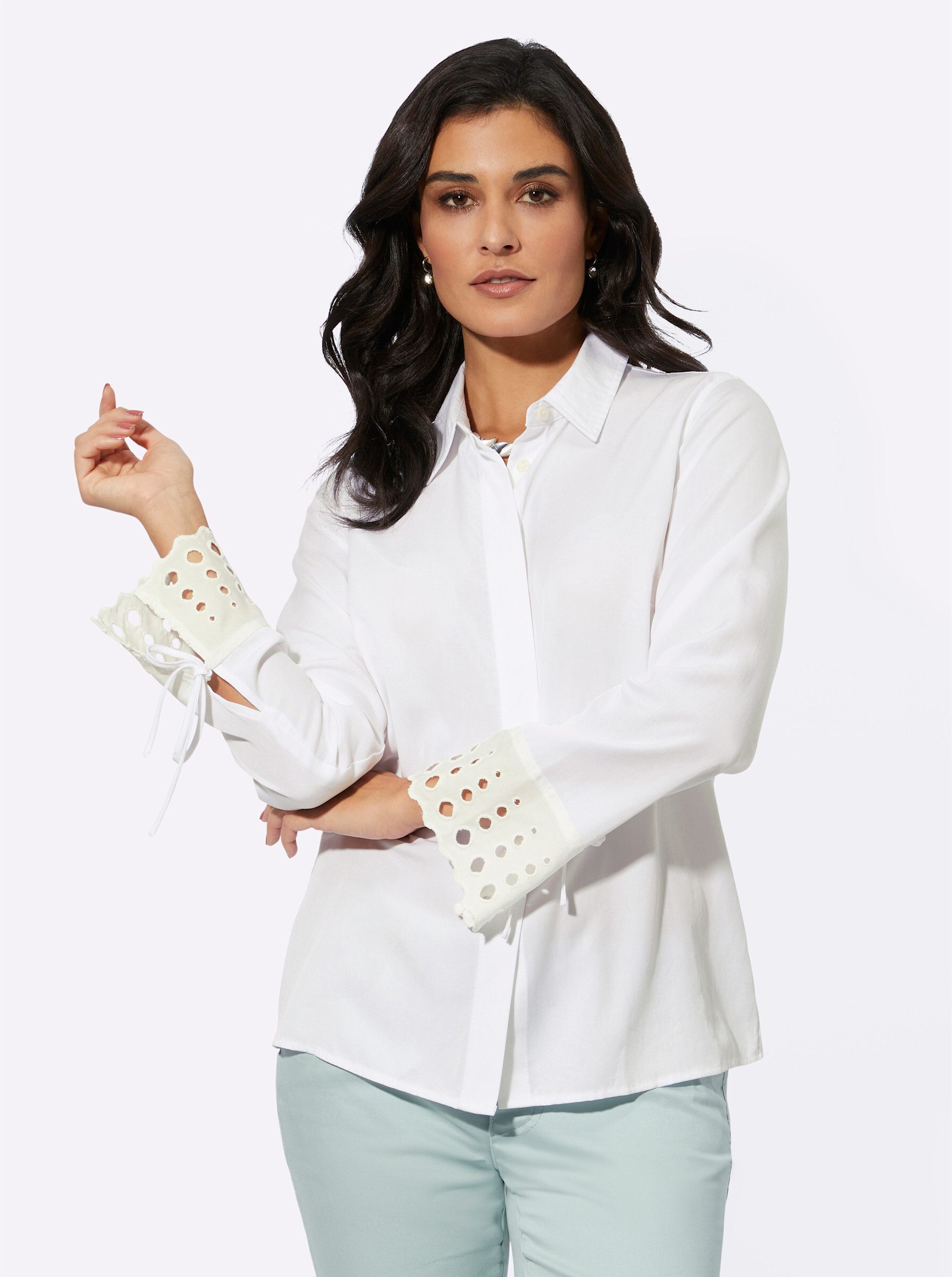 Klassische Bluse Langarmbluse