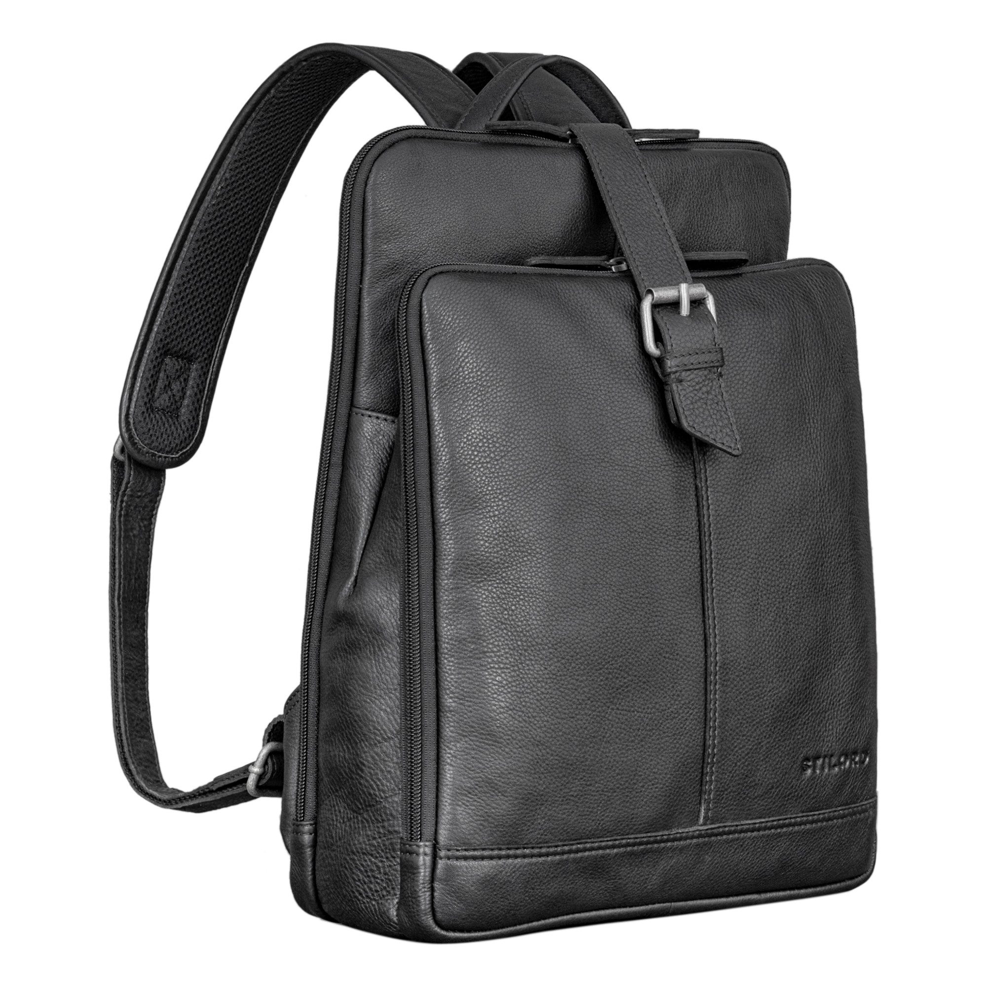 STILORD Notebookrucksack "Rena" Stylischer Vintage Tagesrucksack Leder Groß Unisex