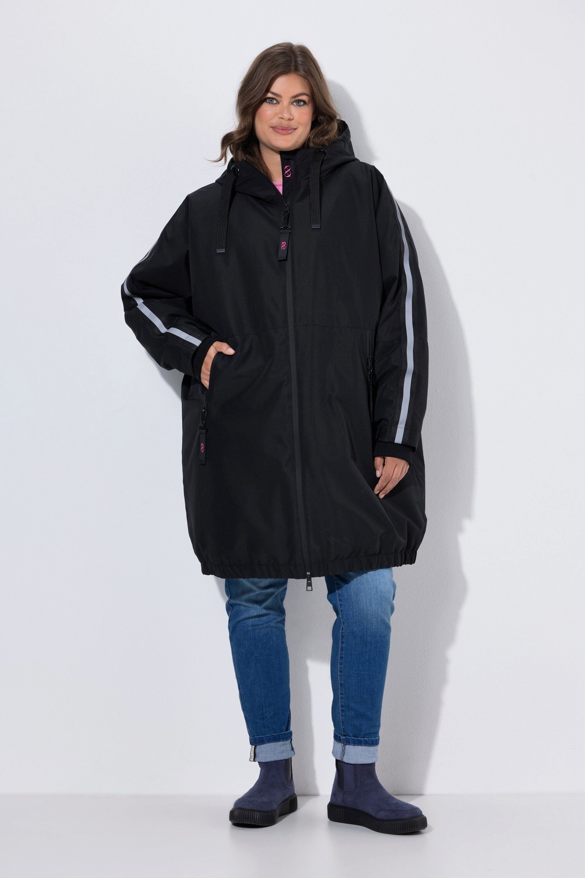 Laurasøn Funktionsmantel Funktionsjacke oversized Steppfutter Kapuze