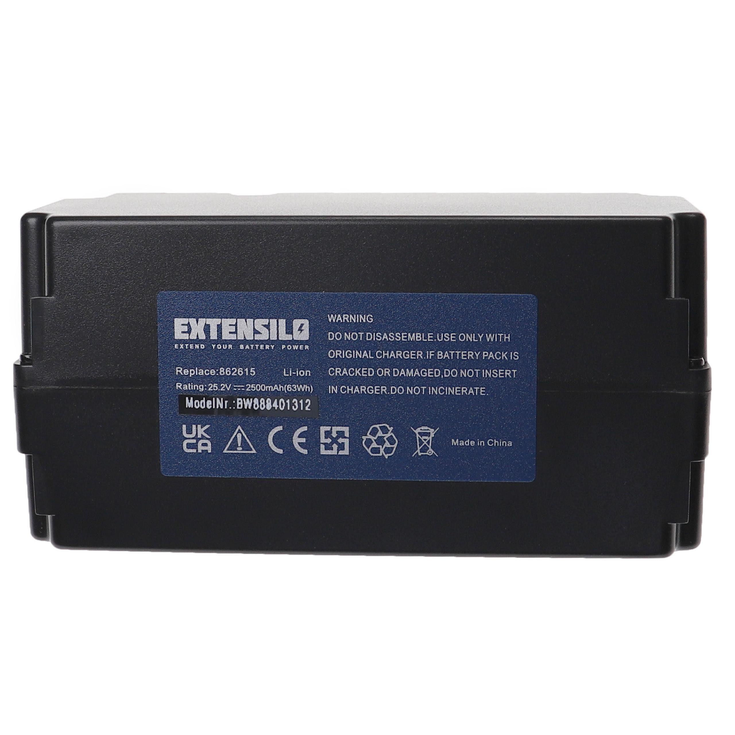 Extensilo kompatibel mit Gardenline R800Easy Akku Li-Ion 2500 mAh (25,2 V)