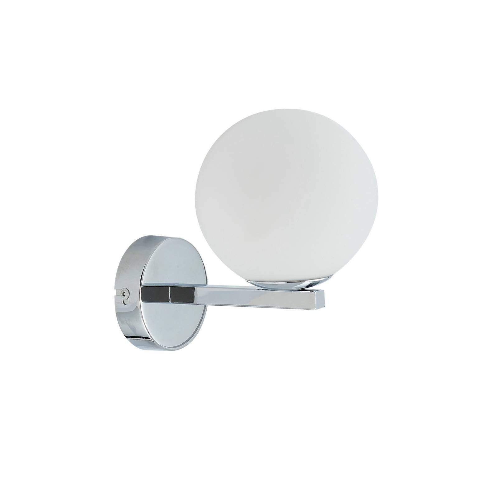 Lucande Wandleuchte Bidolo, Metall, Chrom IP44, 1 x 8 W LED