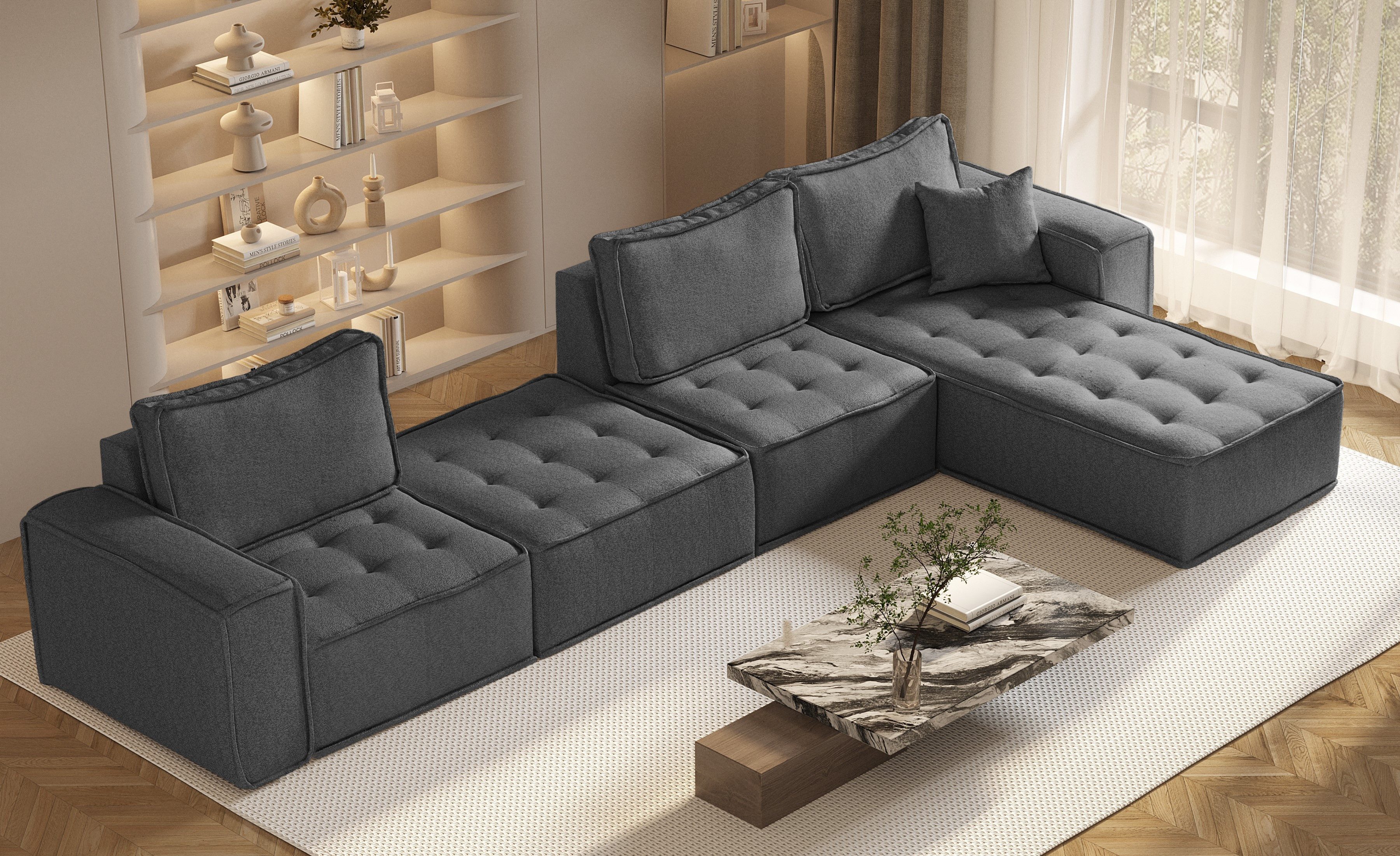 Kaiser Möbel Ecksofa Bohoo modulare Ecke günstig online kaufen