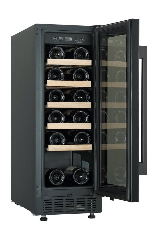 PKM Weinkühlschrank PKM UWTS56-20G, für 20 Flaschen,LED-Beleuchtung, 1  Temperaturzone, regelbares Thermostat