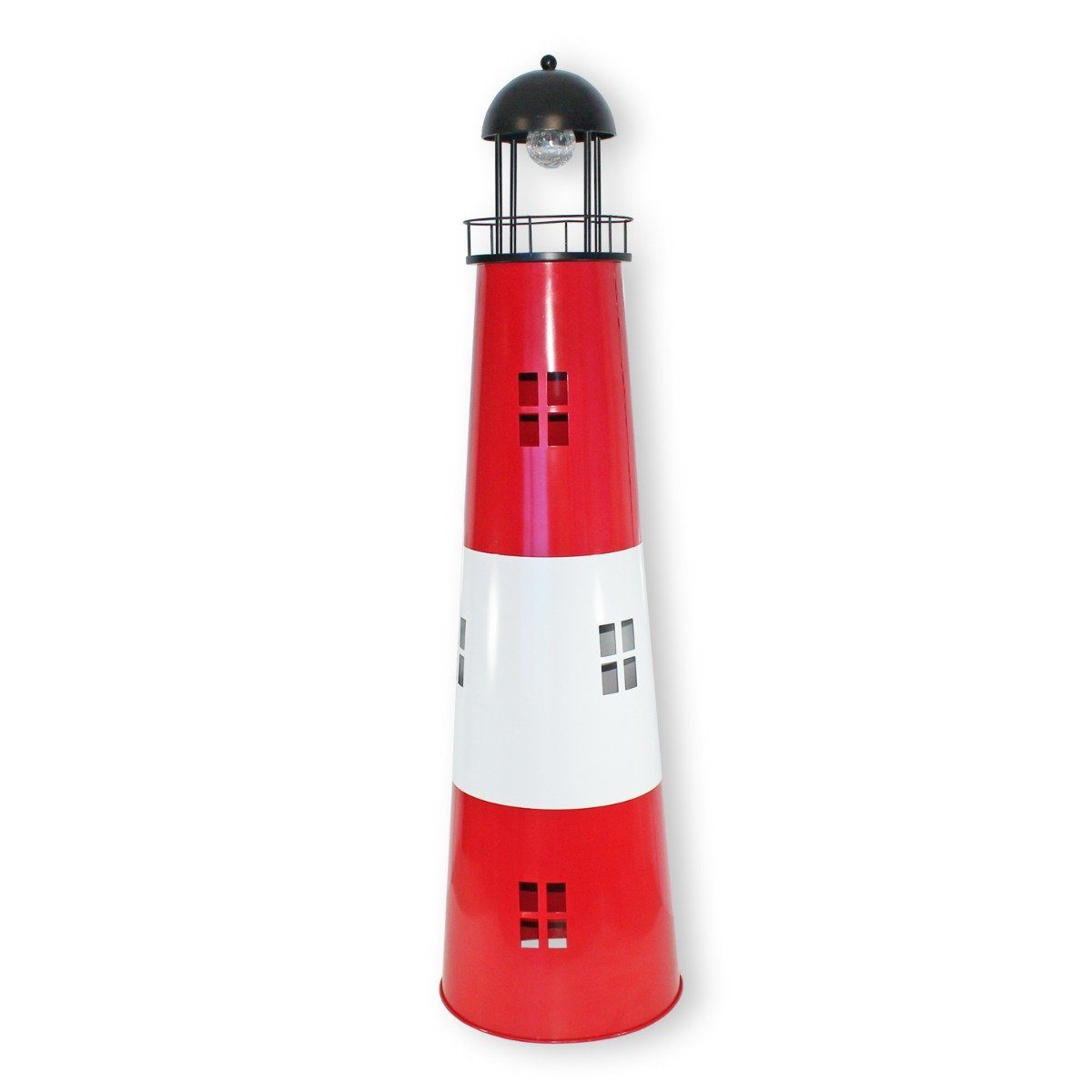 colourliving Gartenfigur Metall Leuchtturm mit Solar günstig online kaufen