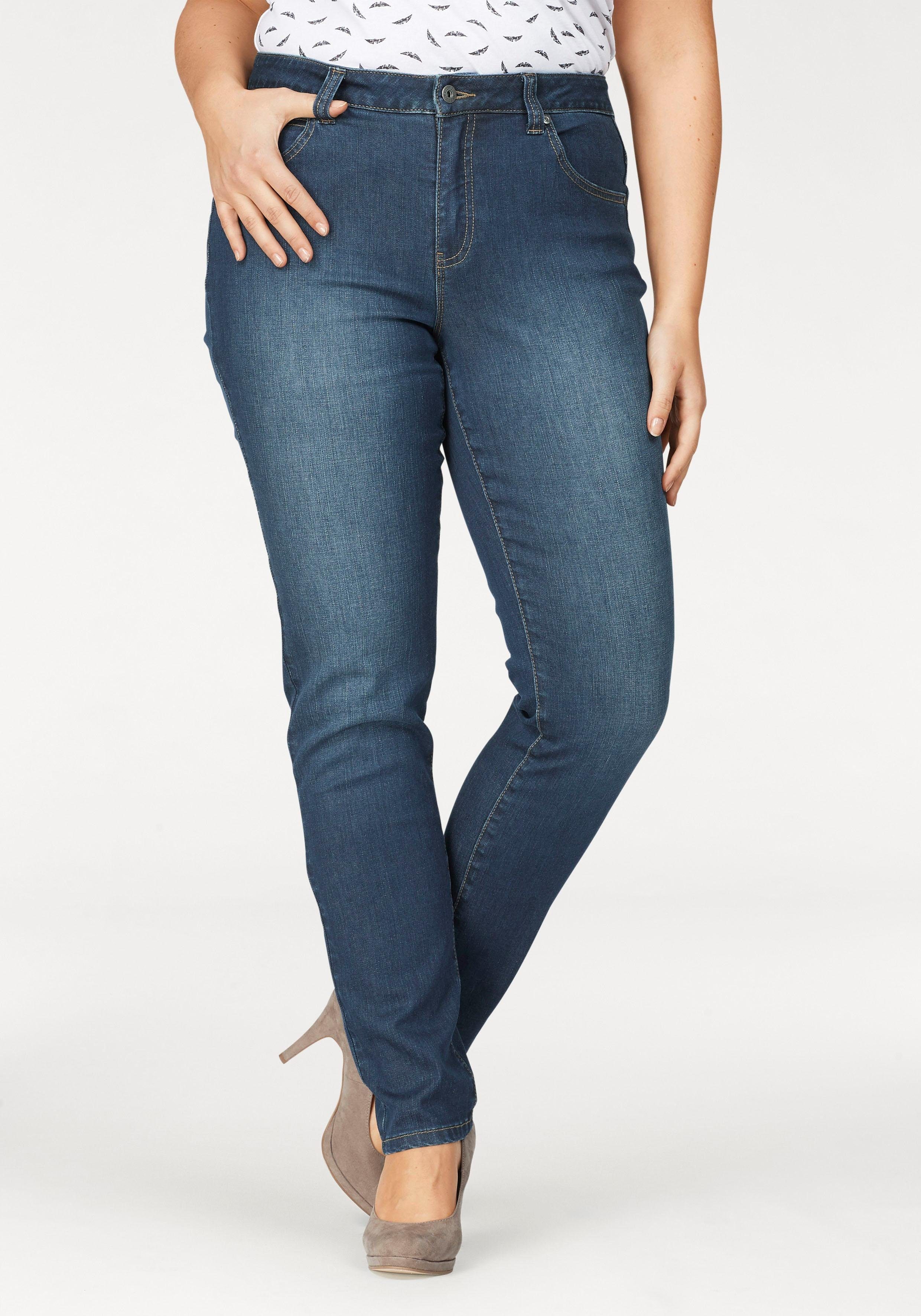 Arizona Slim-fit-Jeans Curve-Collection hohe Leibhöhe, Five-Pocket-Design, günstig online kaufen