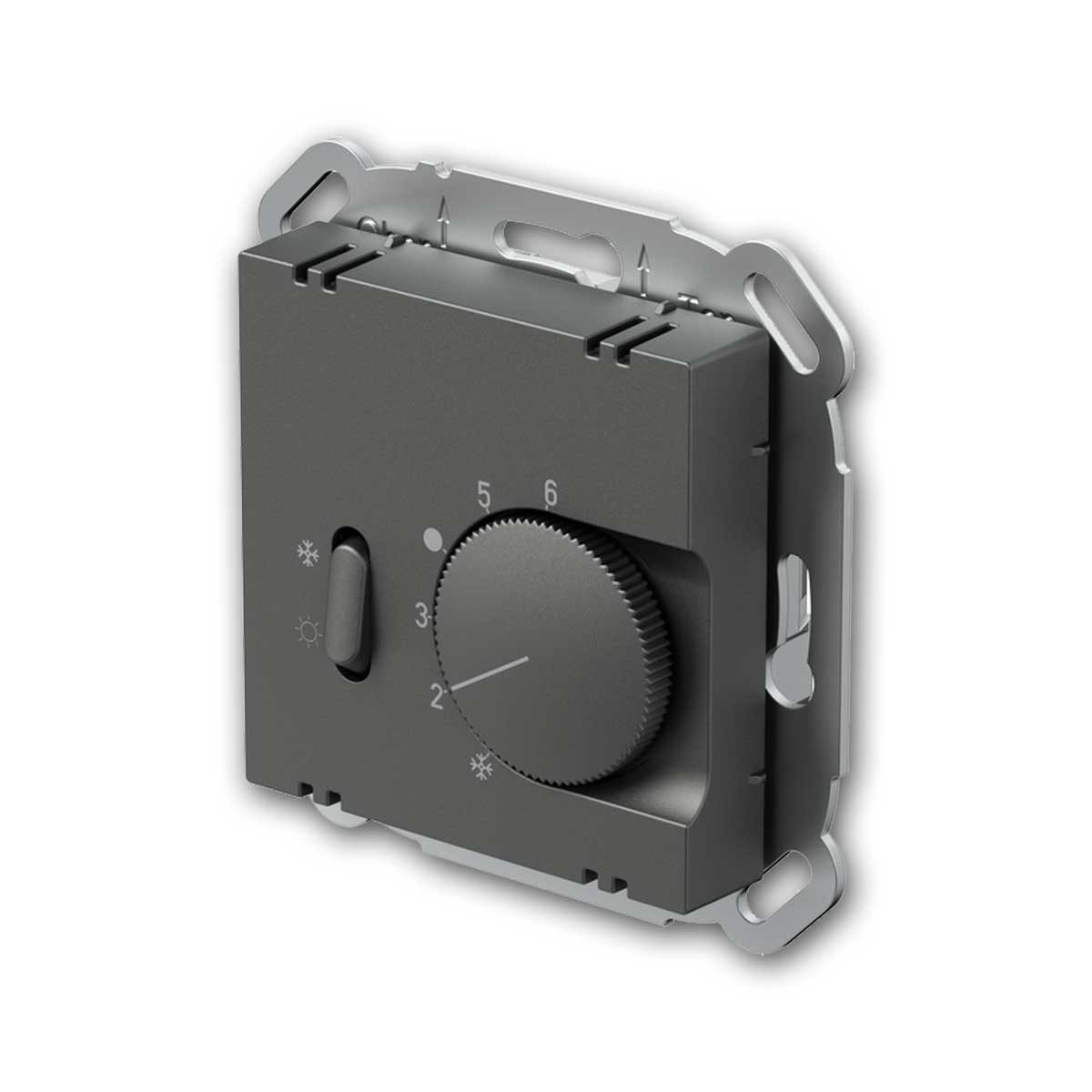 TEM Raumthermostat LOGIQ Thermostat-Schalter anthrazit ohne Rahmen