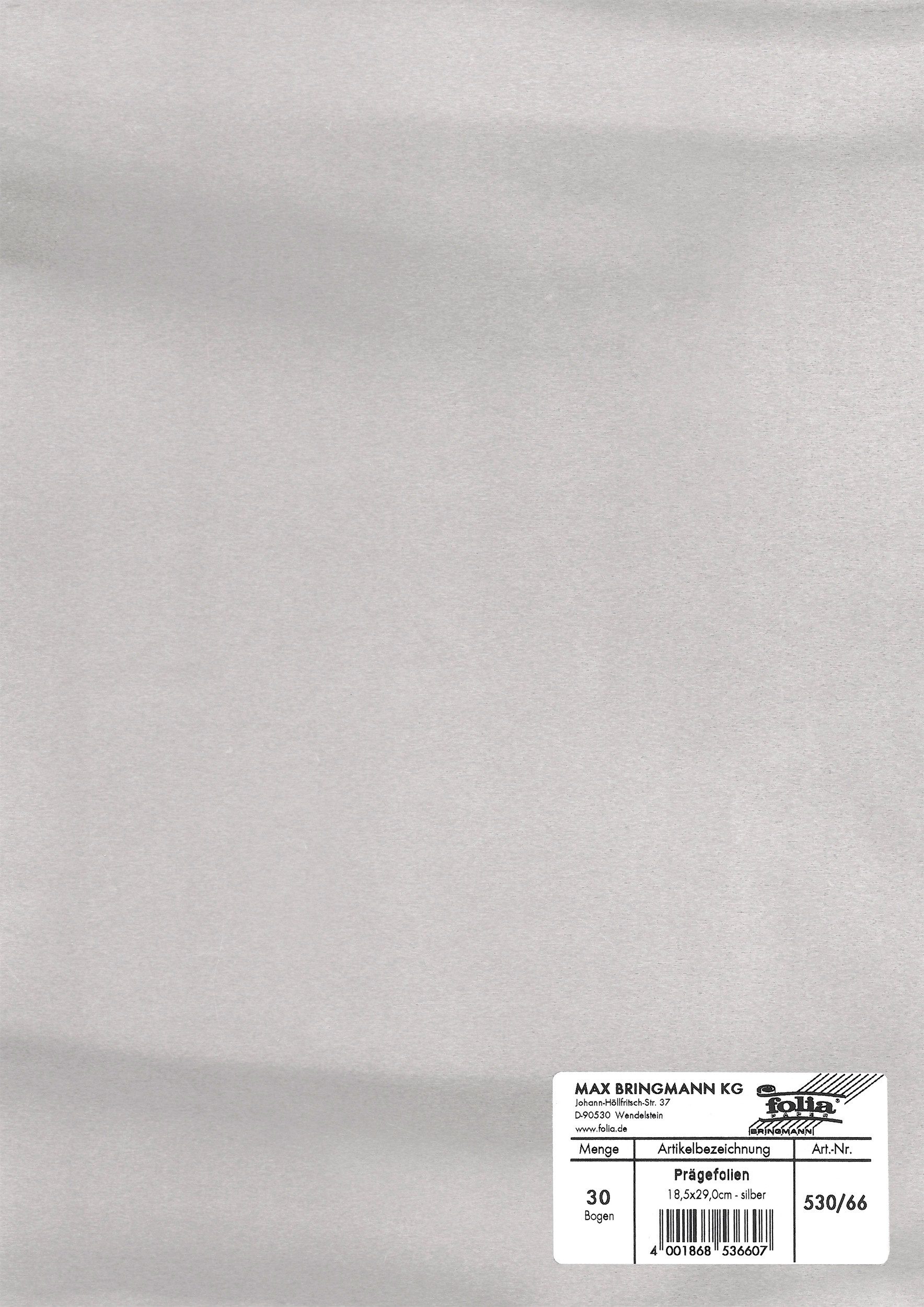 Folia Dekorationsfolie Prägefolie, 18,5 x 29 cm, 30 Blatt