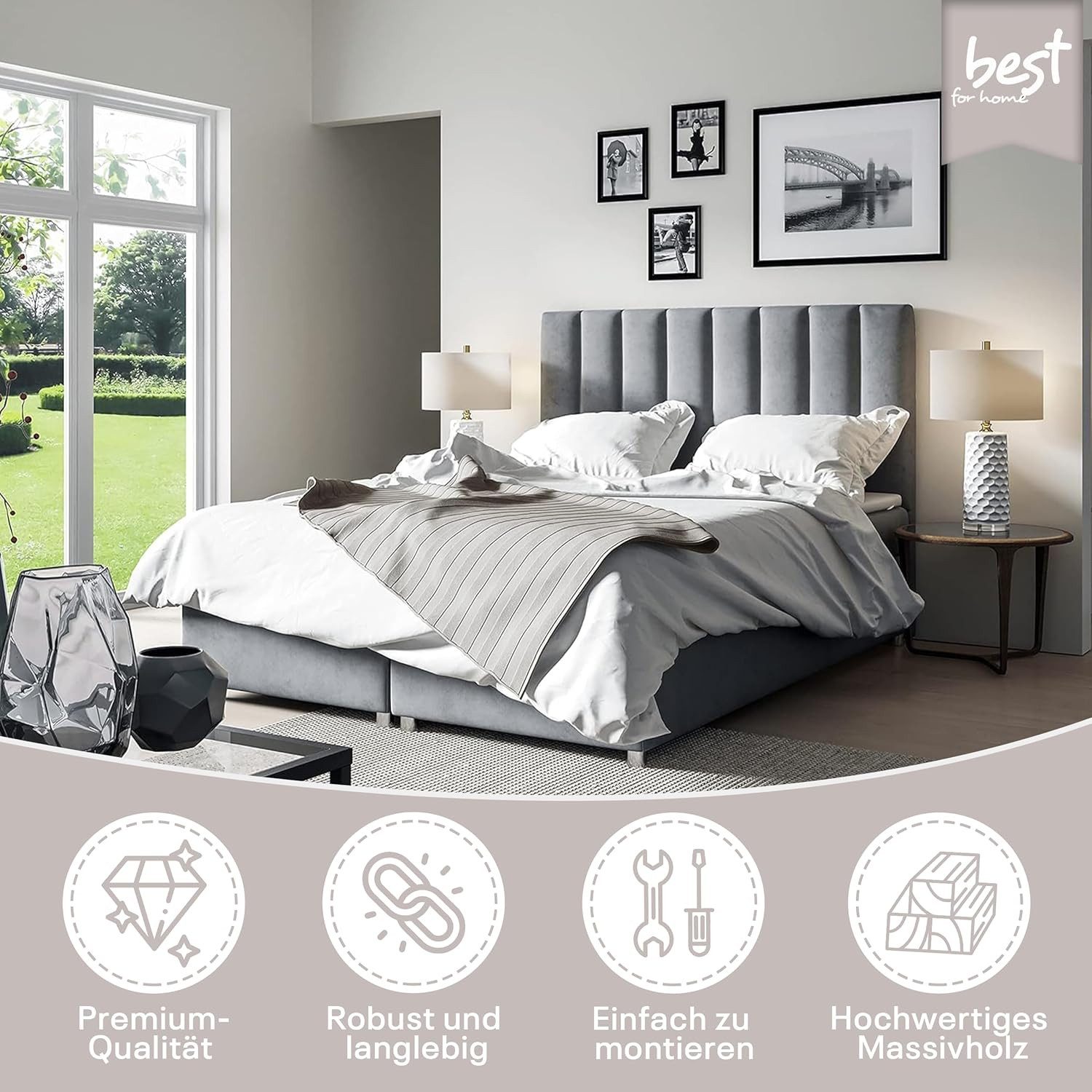 Best for Home Boxspringbett mit Bettkasten Trinity K-10 Bonellfederkern mit günstig online kaufen