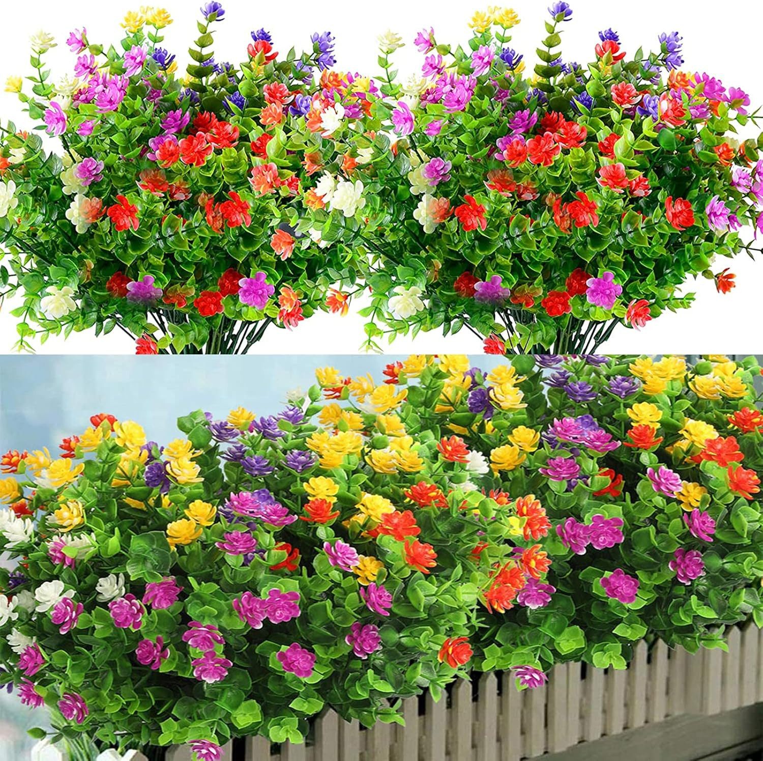 Kunstblumenstrauß 12 Kunstblumen-Sträuße Ideal für Zuhause Hochzeiten Gartendekoration Künstliche Kamelien-Pflanze, VEKROBOT, Eignet sich auch als Deko fürs Zuhause